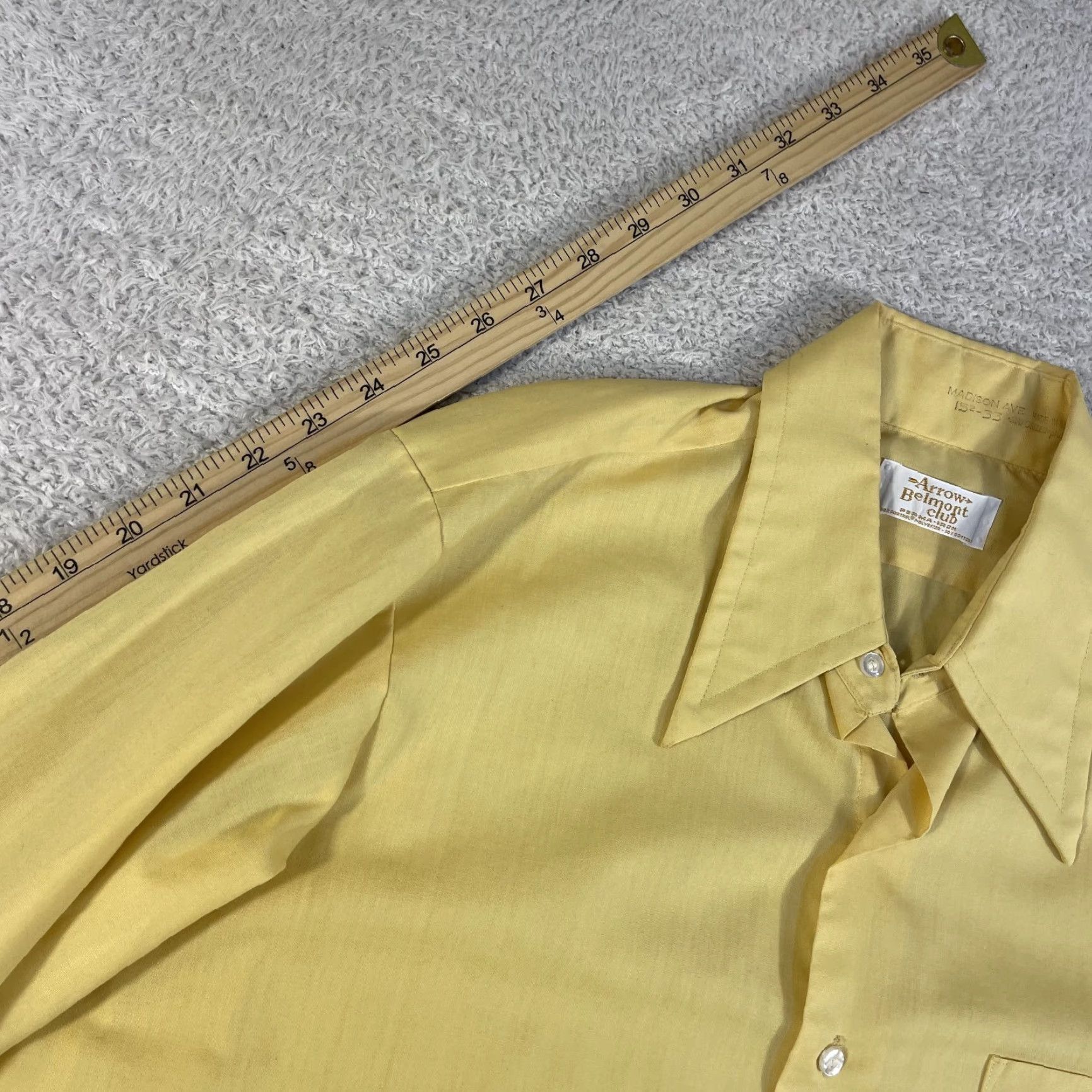 Arrow VINTAGE Arrow Shirt Mens 15-33 Medium Golf Belmont Club Button Up Sanforized Regular Men Red Size US M / EU 48-50 / 2 - 7 Thumbnail