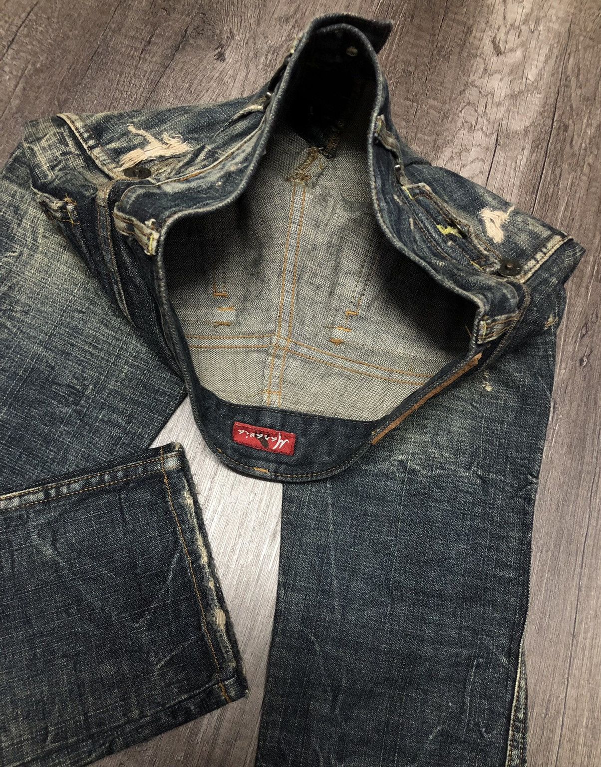 Japanese Brand Maraxia Distressed denim Jeans Size 31" - 13 Thumbnail