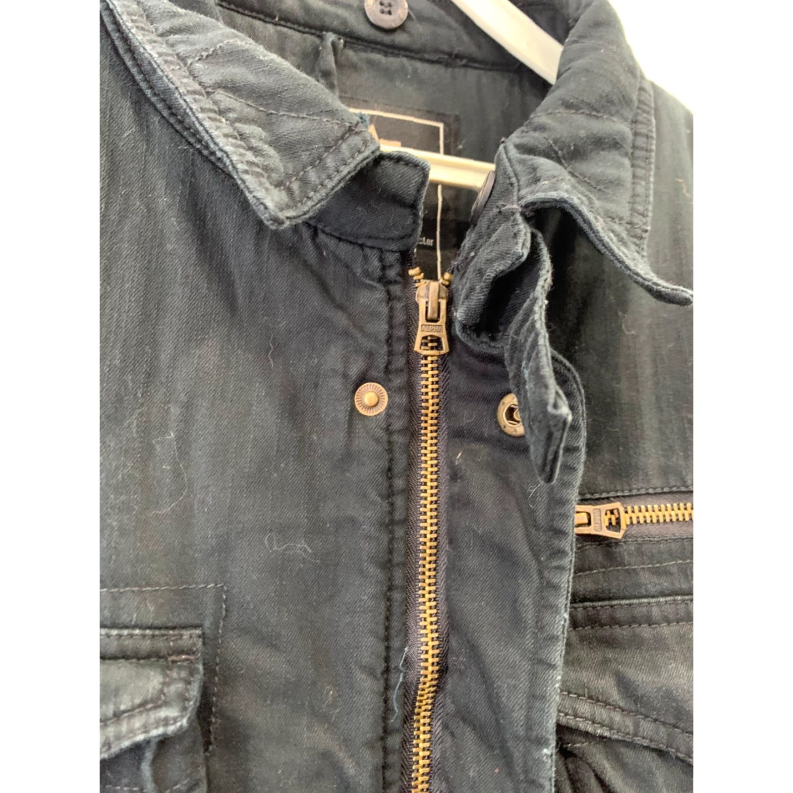 Vintage VINTAGE Alpha Industries Military Field Jacket / Utility Jacket Large Black Unisex Adults L Sherpa Interior Jacket Mens Size US L / EU 52-54 / 3 - 7 Thumbnail