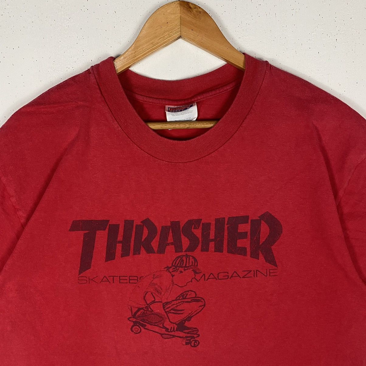 Thrasher Vintage 90's THRASHER SKATEBOARD MAGAZINE Graphic Tee Size US L / EU 52-54 / 3 - 3 Thumbnail