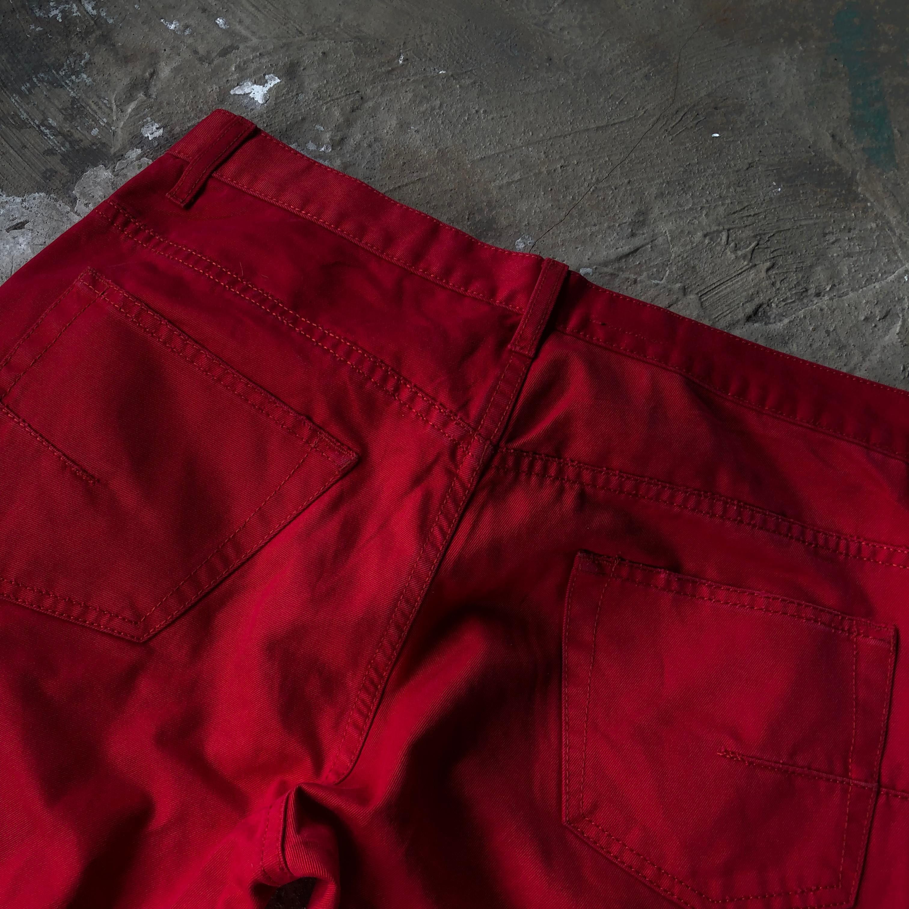 Dior × Hedi Slimane SS06 Dior Hedi Slimane Red Jeans Size US 30 / EU 46 - 8 Thumbnail