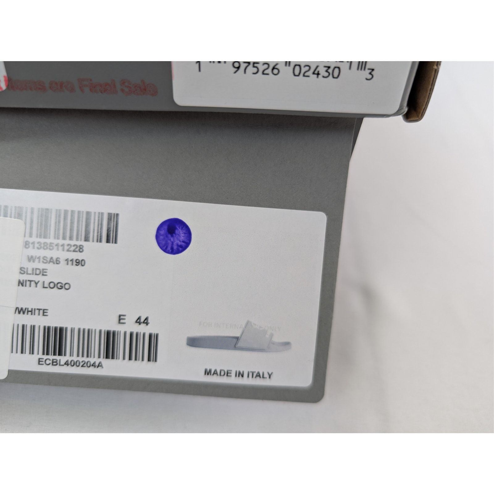 Balenciaga o1rshd1 Logo Pool Slides Slippers in Gray/White Size US 11 / EU 44 - 20 Thumbnail