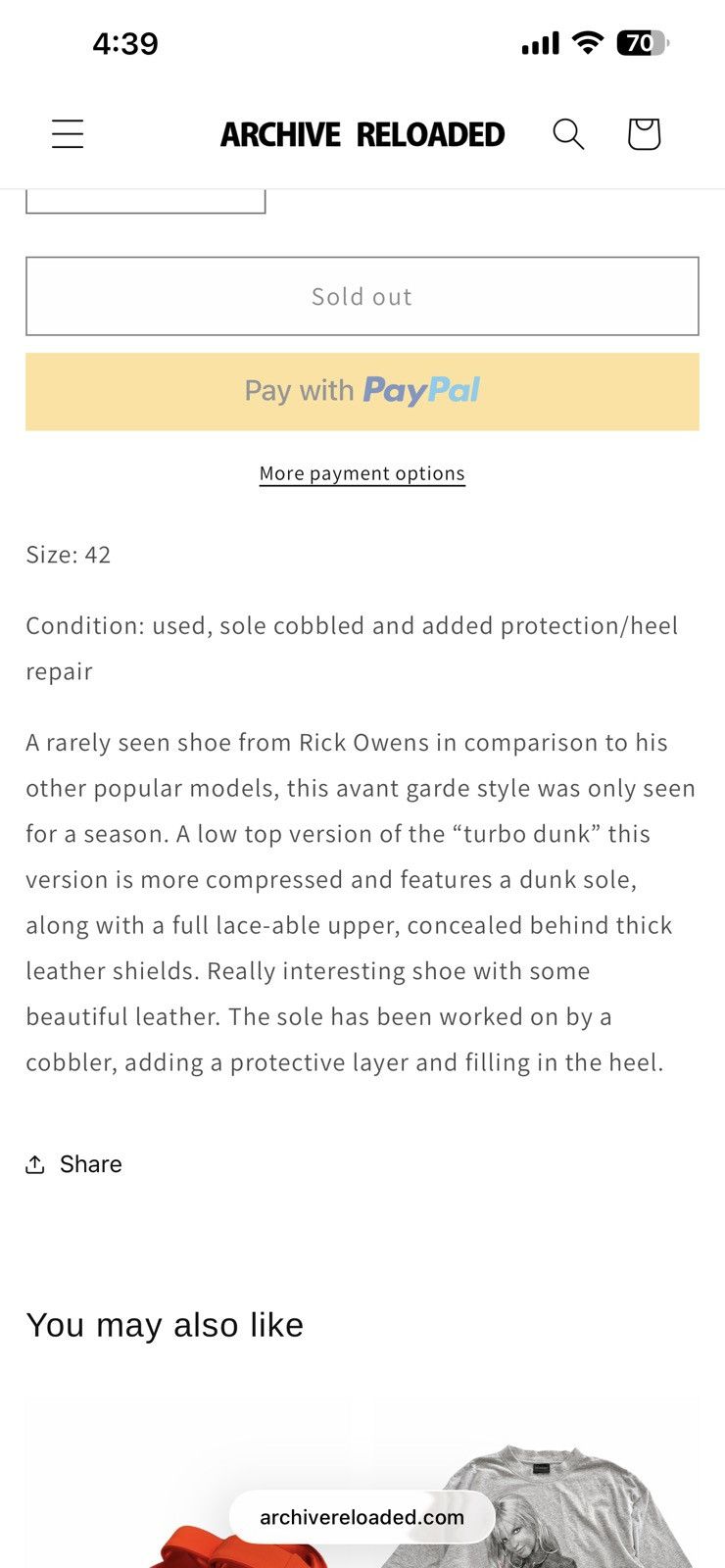 Rick Owens Rick owens ss10 leather hoof dunk Size US 9 / EU 42 - 16 Thumbnail