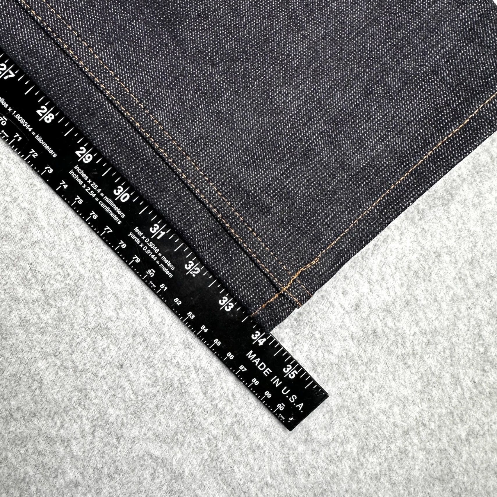 Denime Indigogene Denim Jeans Mens 32x34 Dark Indigo Straight Leg Zip 5-Pocket Denim Clothing USA Sample Size US 32 / EU 48 - 7 Thumbnail