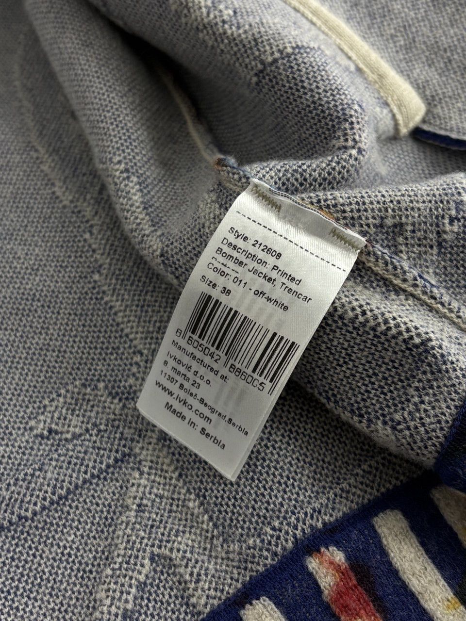 Other Ivko Wool Printed Bomber Jacket Trencar Pattern Front Zip Size S / US 4 / IT 40 - 17 Thumbnail