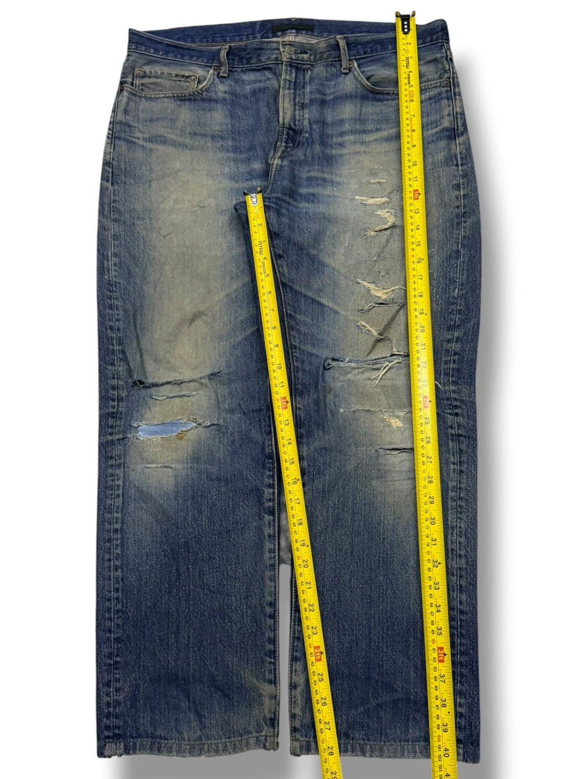 Uniqlo Vintage Uniqlo Japanese Denim Jeans | Loose Fit Straight W38 Size US 38 / EU 54 - 12 Thumbnail