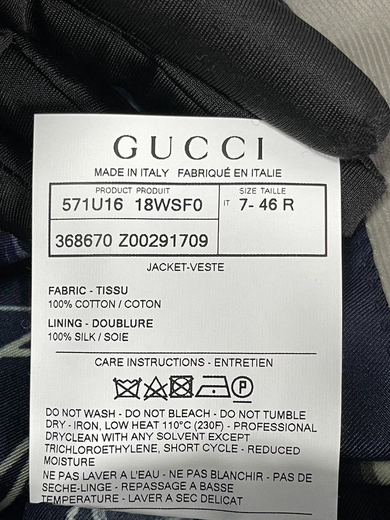 Gucci Gucci Gray corduroy floral lining suit 2502-Nextarrow Size 46R - 7 Thumbnail