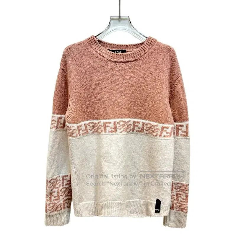 Fendi Fendi Color Block Cotton Blend Oversized Sweatshirt . Size XL / US 12-14 / IT 48-50 - 1 Thumbnail