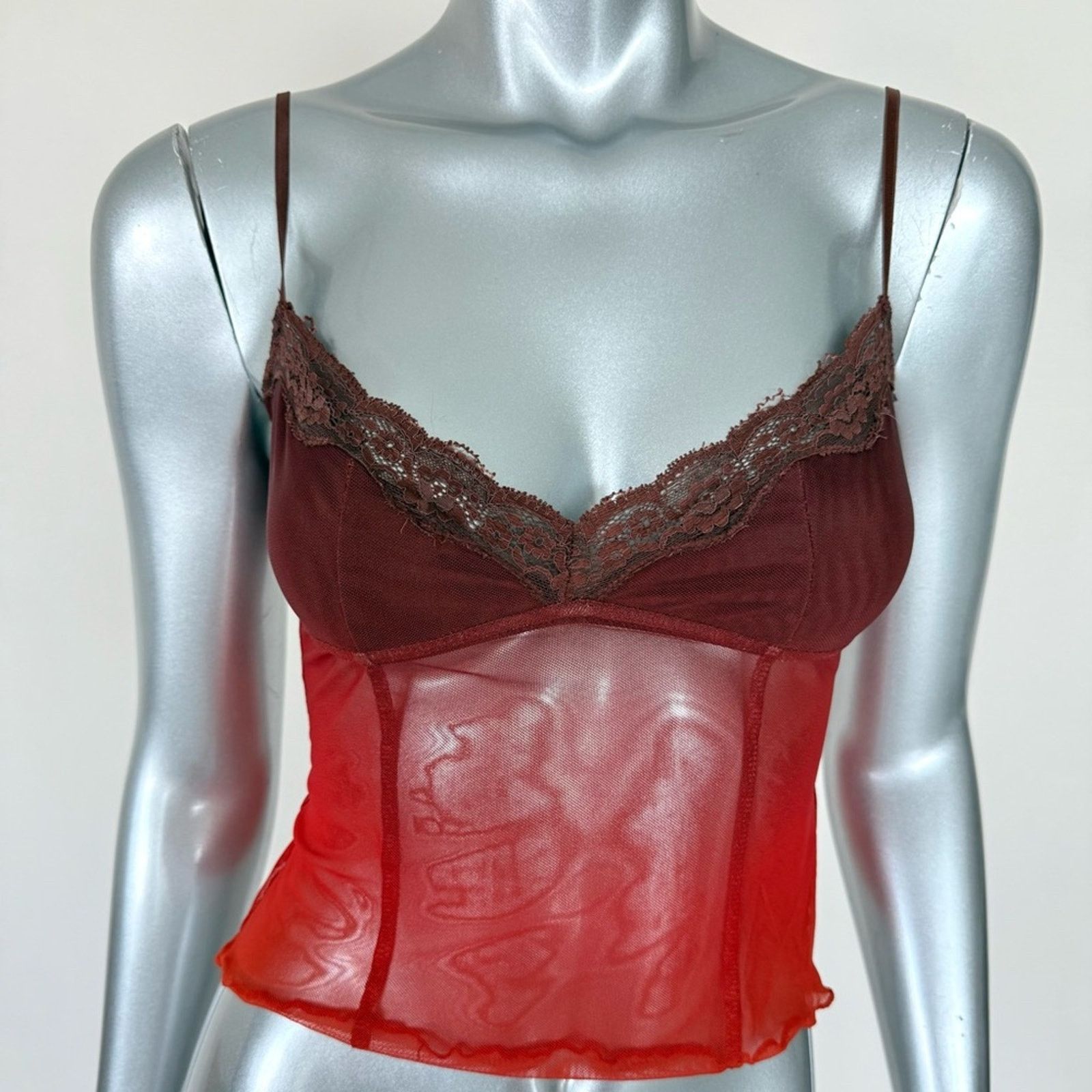 Other I.AM.GIA women sheer red tank top size XS Size XS / US 0-2 / IT 36-38 - 1 Thumbnail