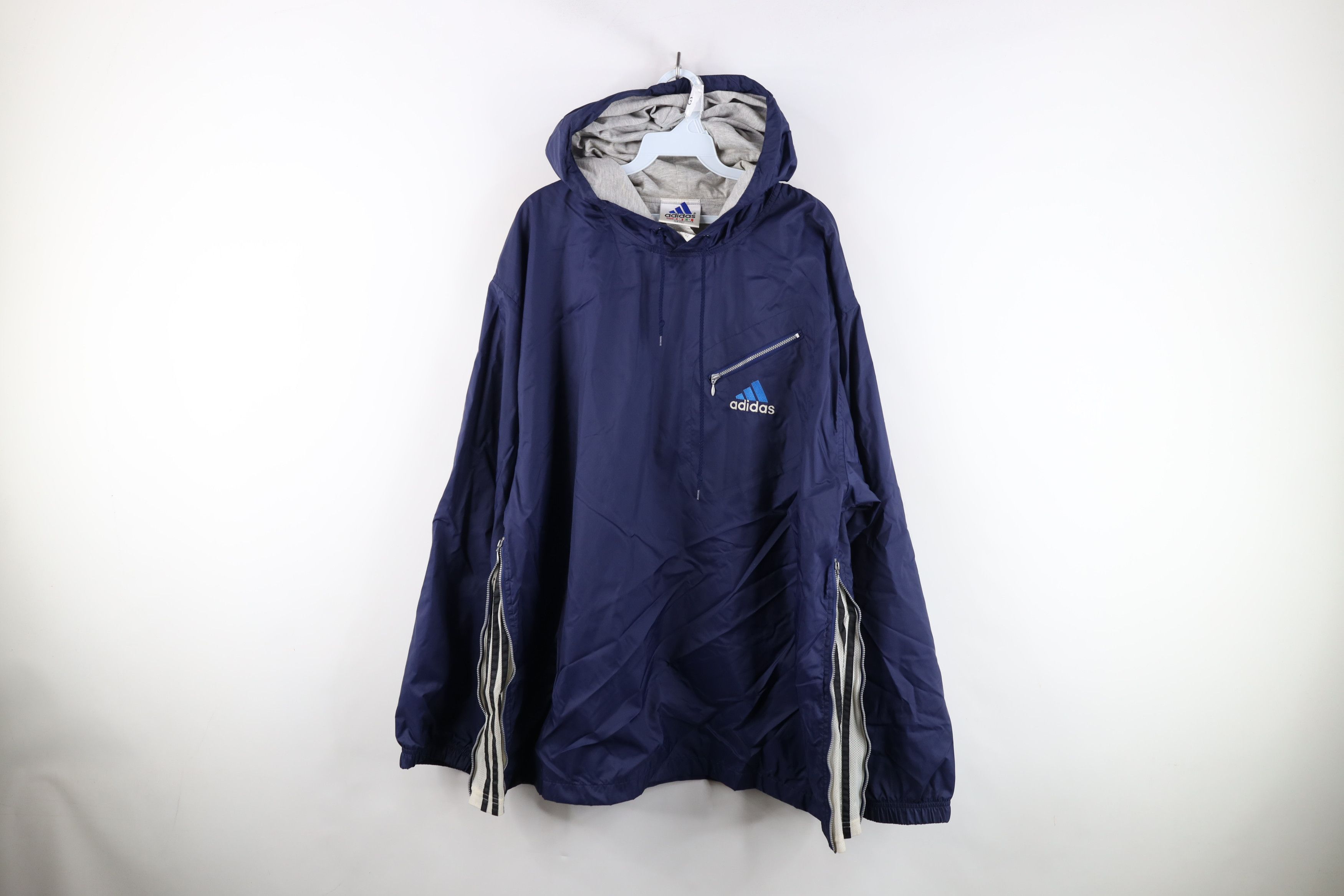 Adidas Vintage 90s Adidas Spell Striped Pullover Windbreaker Jacket Size US L / EU 52-54 / 3 - 1 Thumbnail