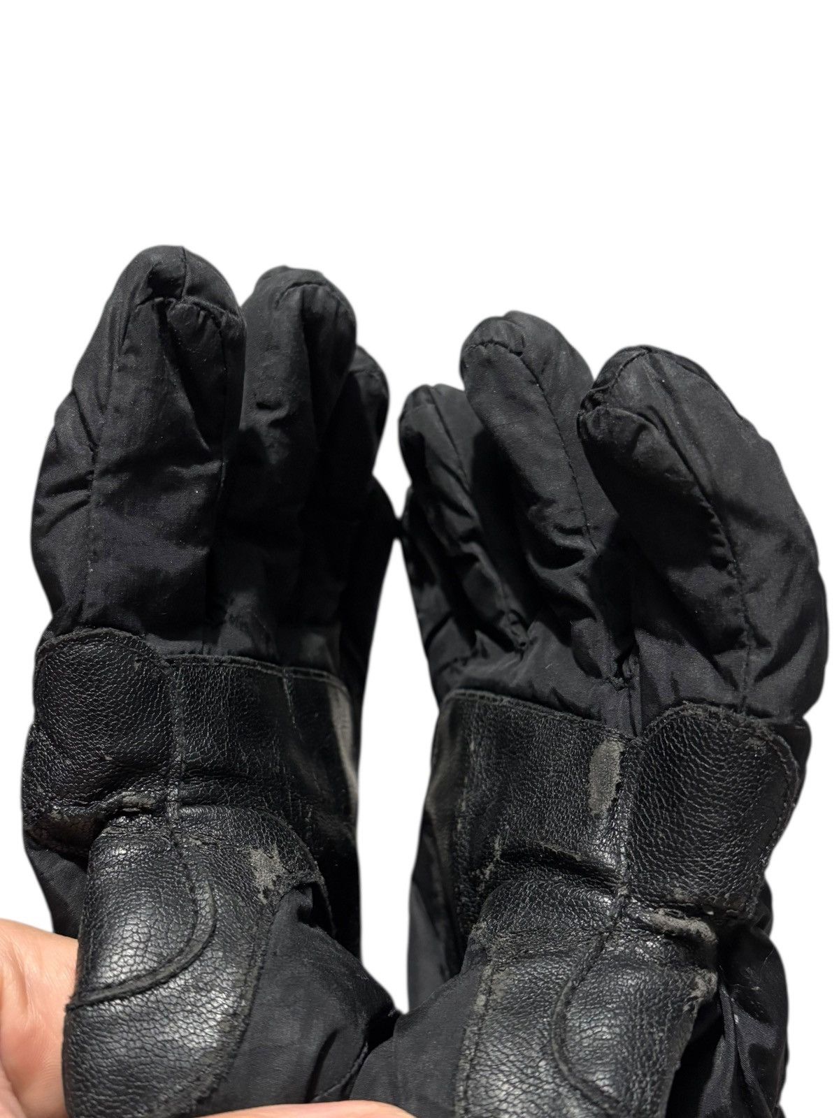 Dior Black Dior Gloves Ski Winter Leather Windbreaker Puffer mitt Size ONE SIZE - 4 Thumbnail