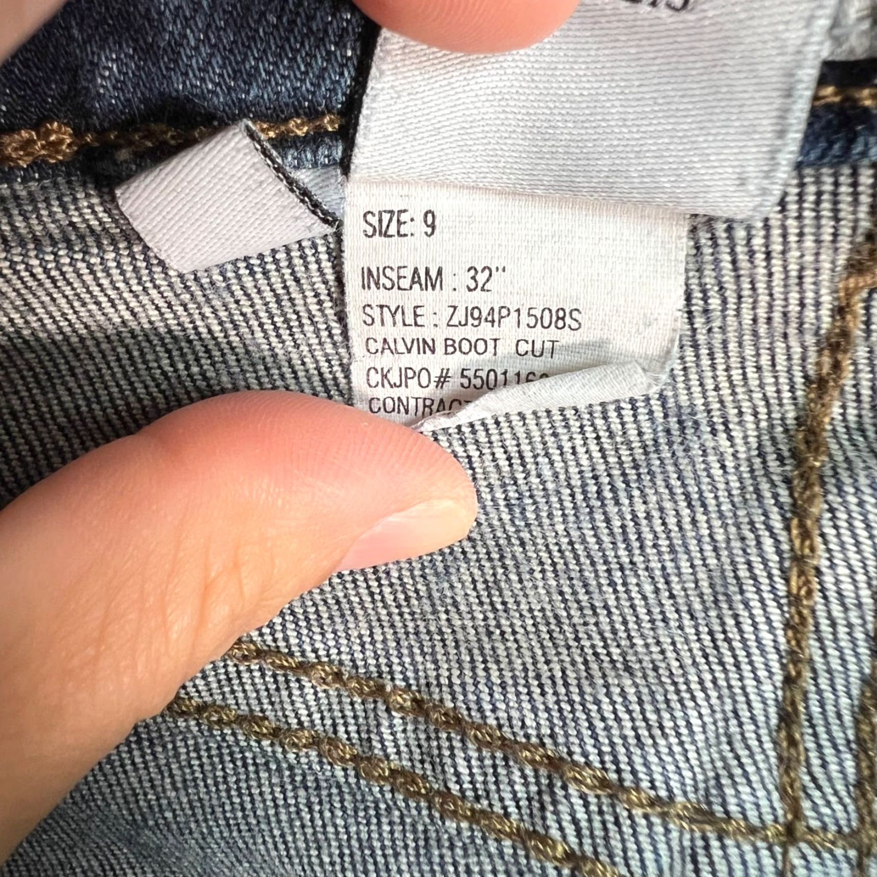 Calvin Klein Calvin Klein Jeans Boot Cut Womens Size 9 Blue Denim Cotton Blend Size 30" / US 8 / IT 44 - 6 Thumbnail