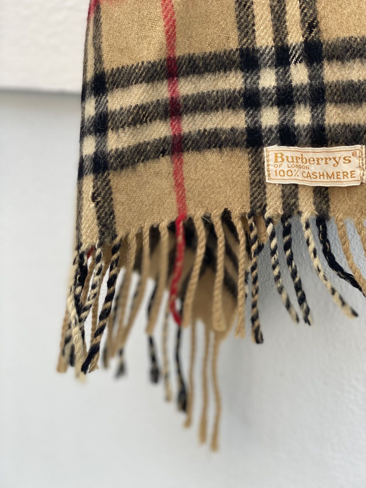 Burberry Vintage 90s Burberrys Cashmere Scarf Specially cashmere Size ONE SIZE - 4 Thumbnail
