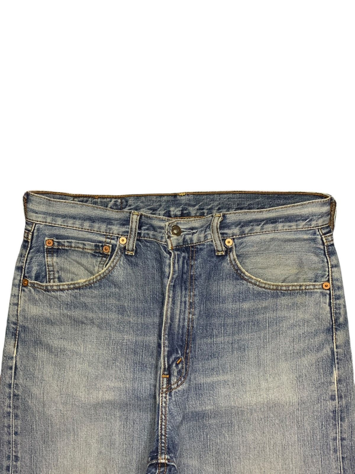 LVC × Levi's × Levi's Vintage Clothing Vintage 90s Levis 504 Blue Wash Distressed Baggy Jeans Size US 33 - 4 Thumbnail