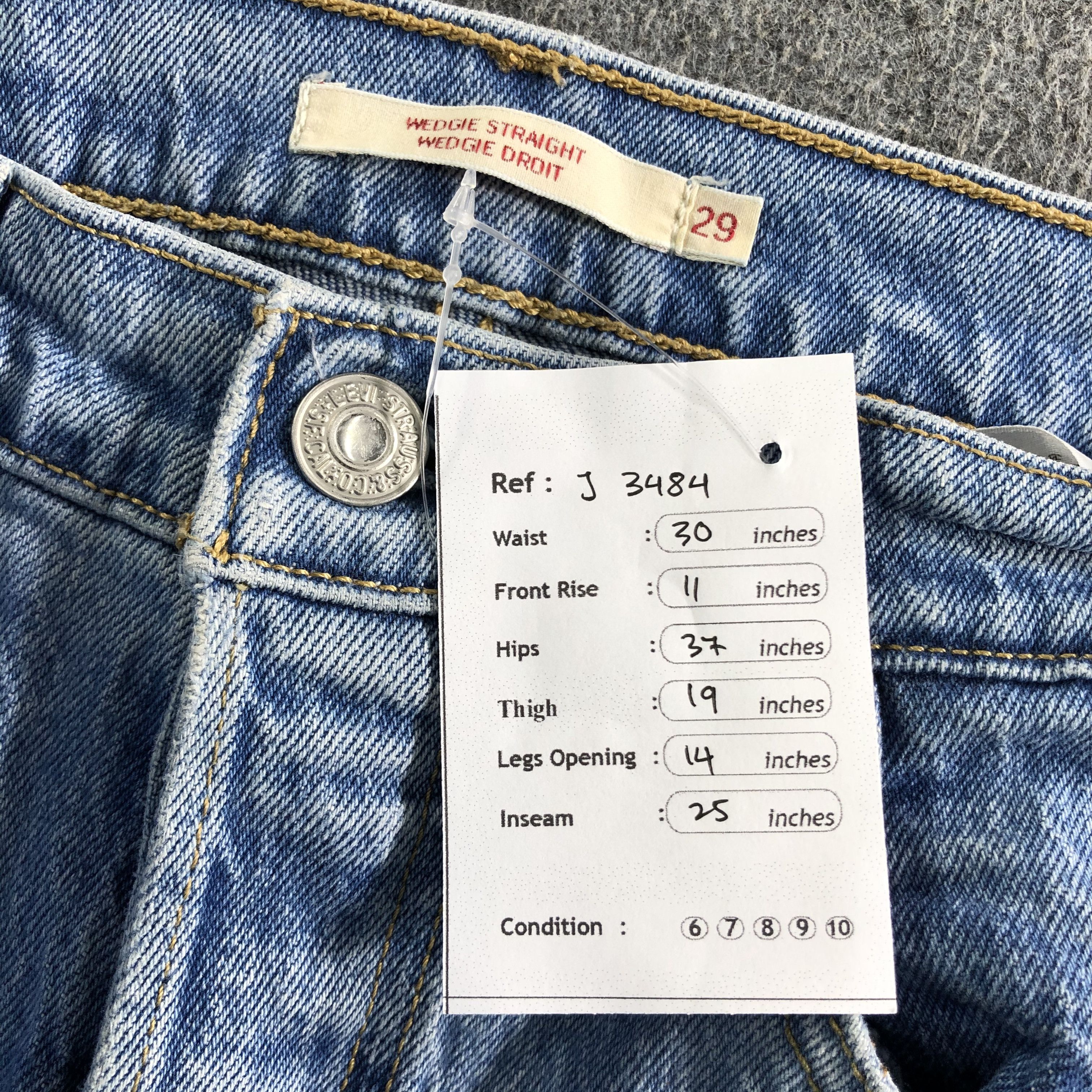 Levi's Vintage Blue Wash Levis 501 Jeans-J3484 Size 30" / US 8 / IT 44 - 12 Thumbnail