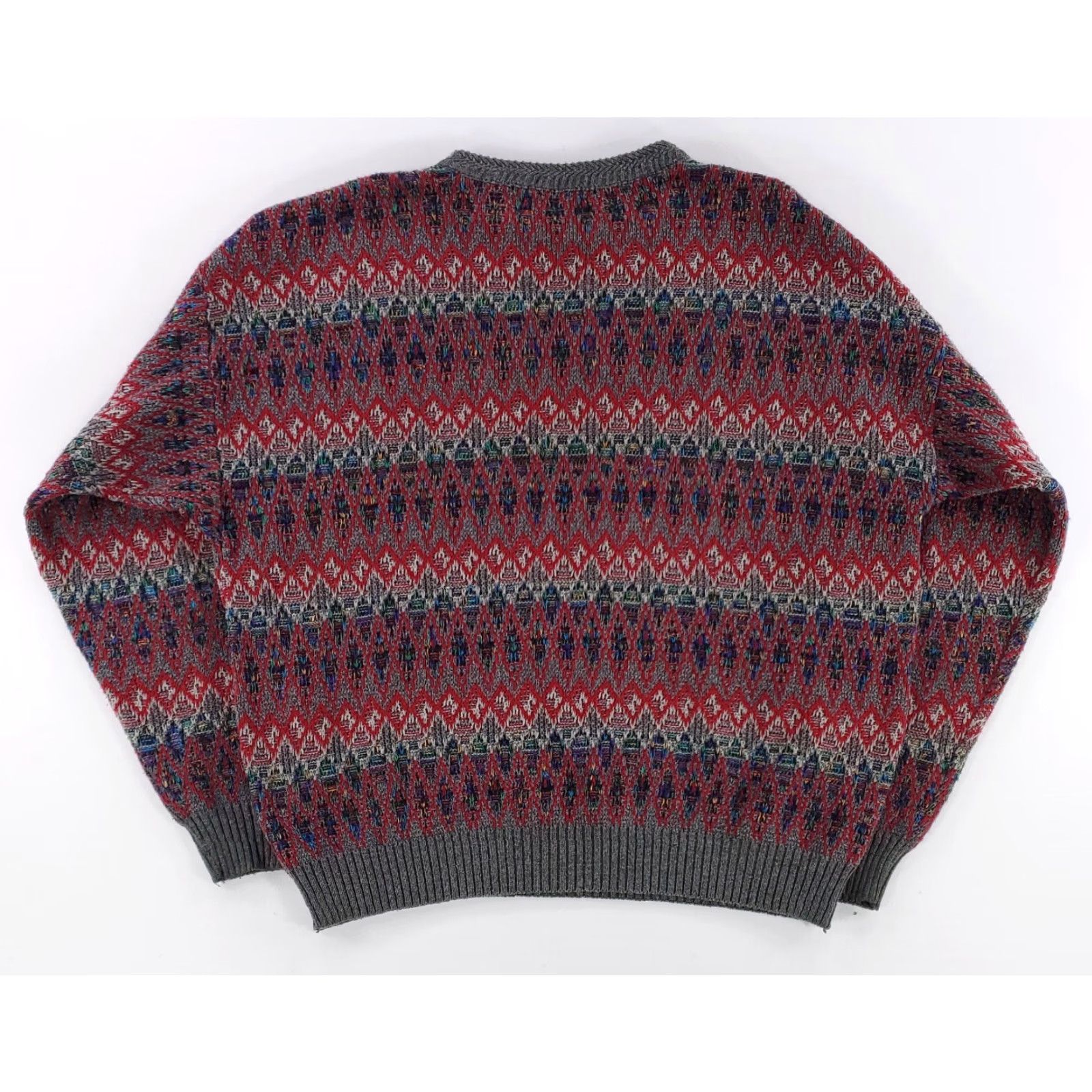 Pronto Uomo Pronto Uomo Sweater Saks Fifth Avenue Made Italy Mens L Multicolor Textured Knit Pullover Shirt/Top Size US L / EU 52-54 / 3 - 4 Thumbnail