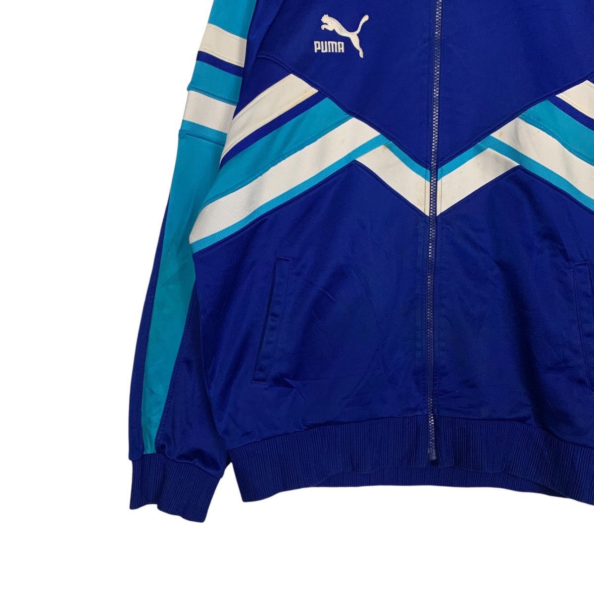Puma Vintage 90s PUMA x HIT UNION Chevron Track Jacket #2708-C122 Size US L / EU 52-54 / 3 - 3 Thumbnail