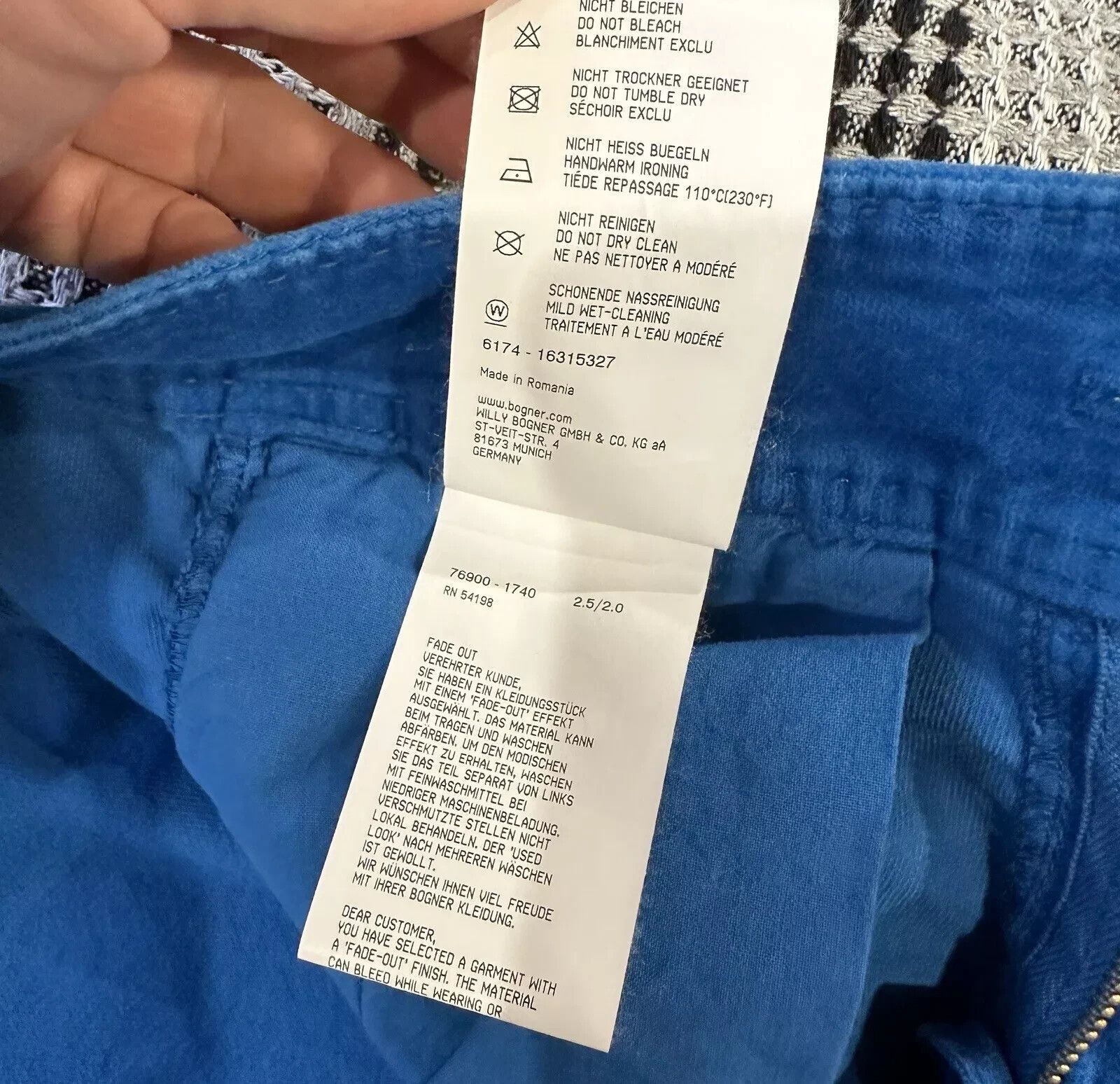 Bogner BOGNER Velvet Velour Blue Pants Trousers Womens size US-4 Size 27" / US 4 / IT 40 - 15 Thumbnail
