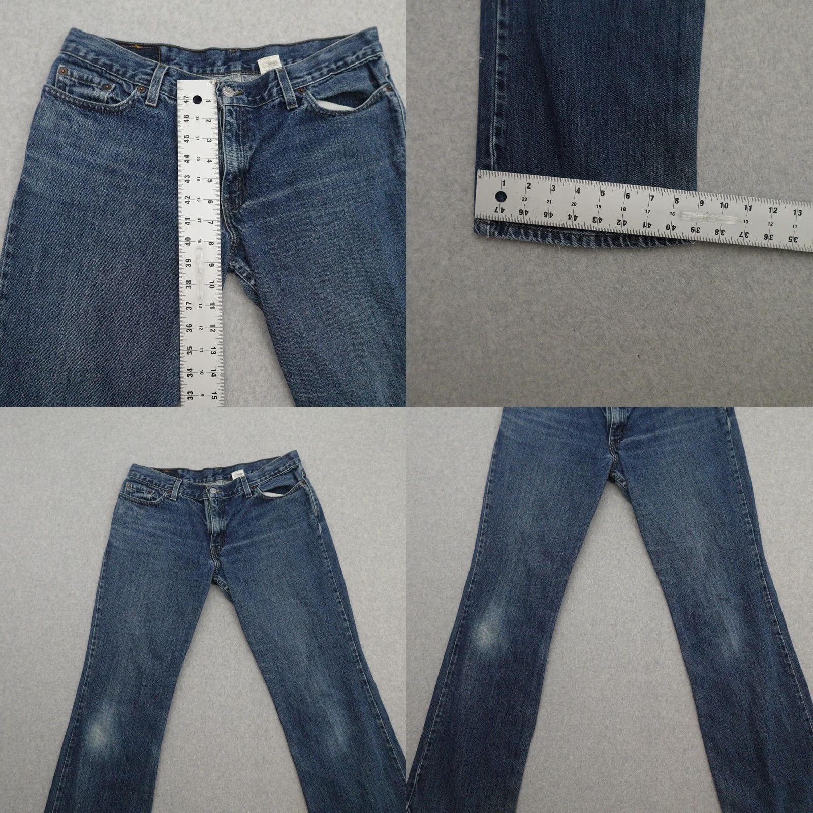 Levi's VINTAGE Levi's Jeans Women 13 (13X31) 518 Superlow Bootcut Blue Denim Junior Size 13 Womens Jeans Boots cutoff blue denim Size 34" / US 12 / IT 48 - 8 Thumbnail