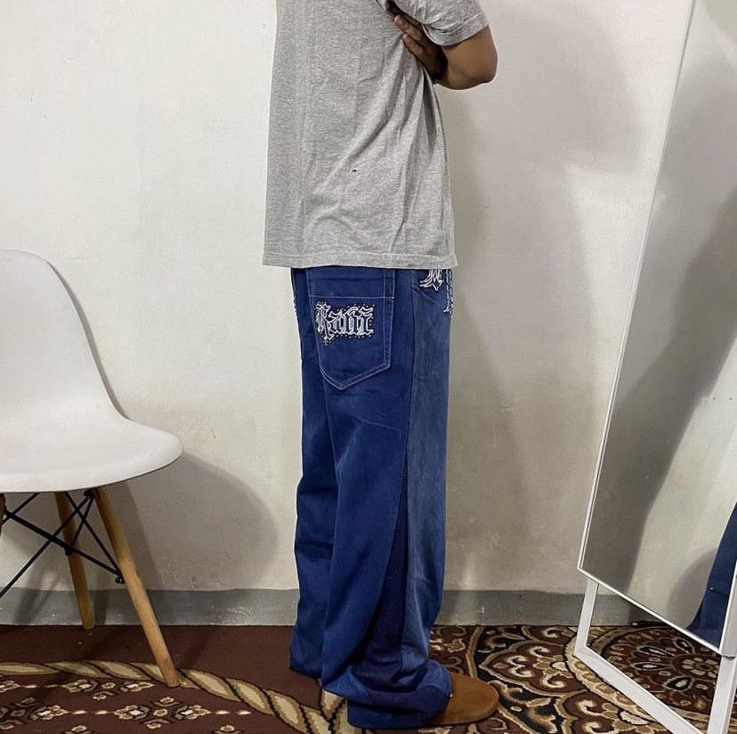 image of Jnco x Karl Kani Y2K Karl Kani Hip Hop Baggy Pants in Denim, Men's (Size 30)