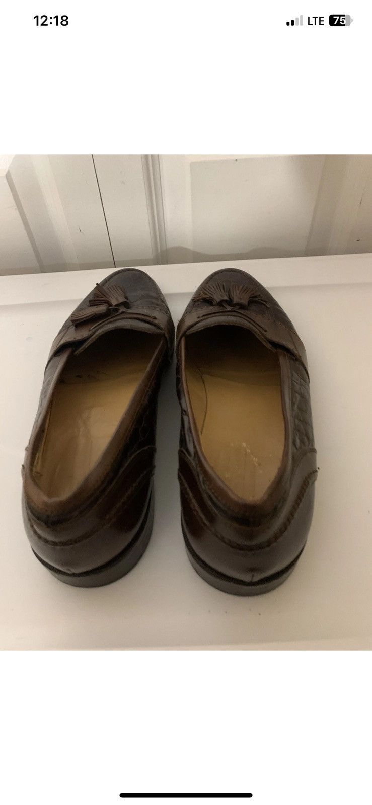 Johnston & Murphy Johnston Murphy Mens 10.5M Brown Cellini Made Italy Tassels Size US 10.5 / EU 43-44 - 13 Thumbnail