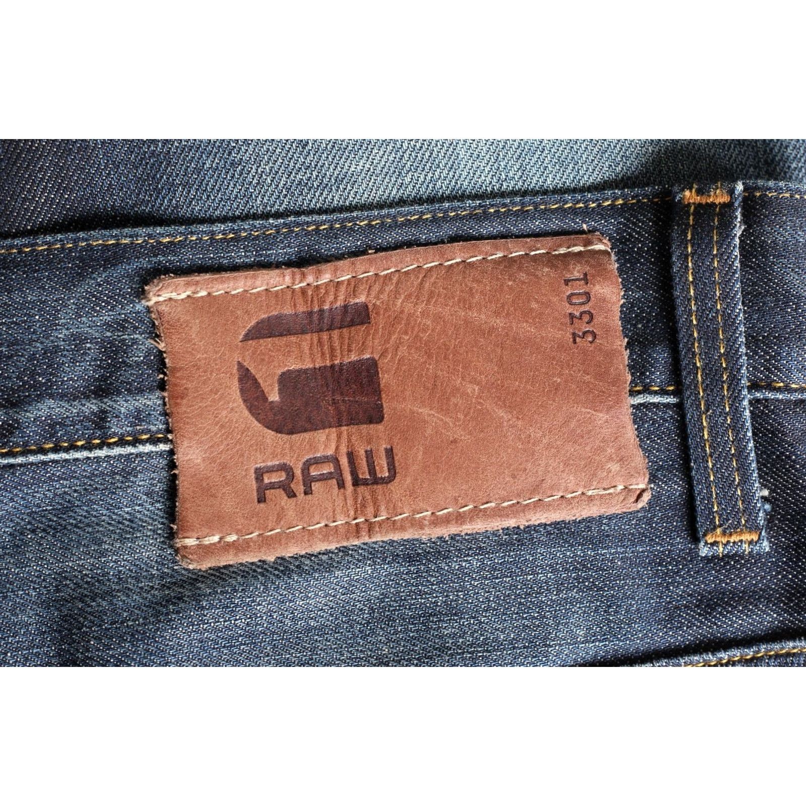G-Star G-Star 3301 STRAIGHT Jeans Men 32x32 Blue 5-Pocket Denim Regular 3301 DZ6676 Size US 32 / EU 48 - 4 Thumbnail