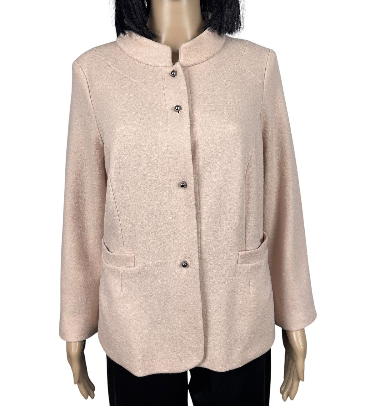 Other Marc Cain Peach Wool-Cashmere Pea Coat size 5 Size L / US 10 / IT 46 - 2 Thumbnail
