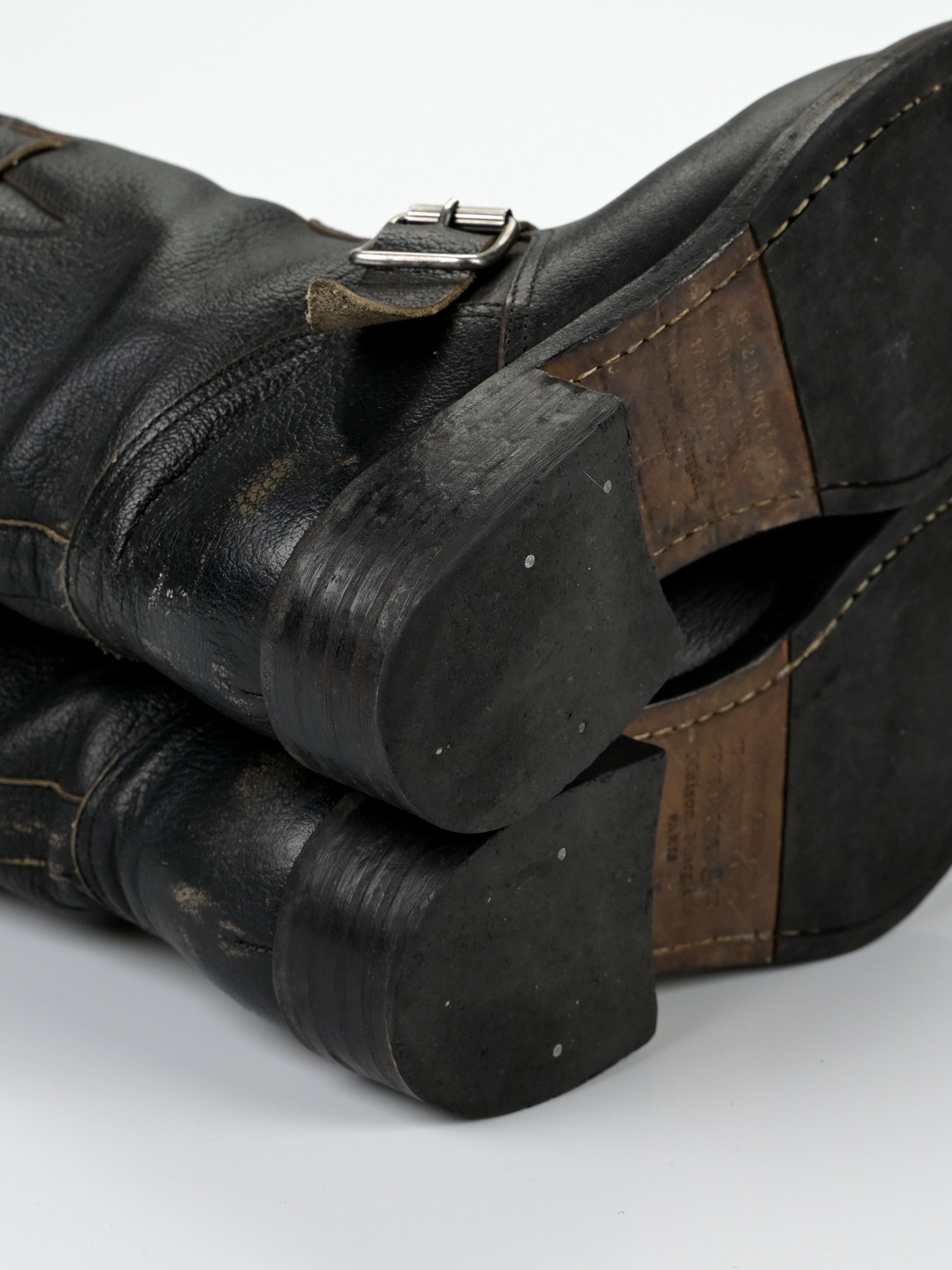 Maison Margiela Shearling-Lined Leather Biker Boots Size US 9 / EU 42 - 20 Thumbnail