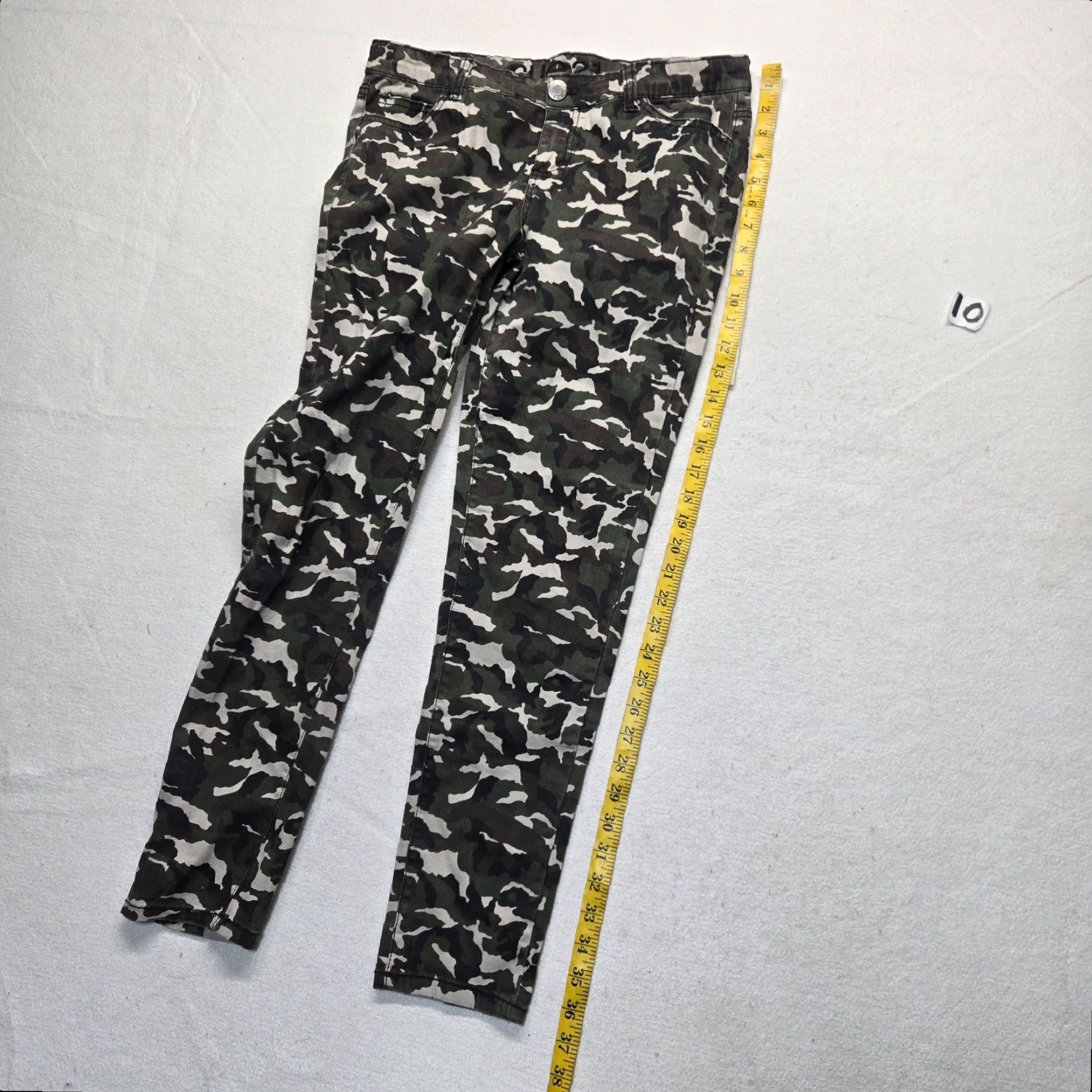 Vintage Rue 21 Denim Pants Straight Distressed Mid Rise Camouflage Woodland Women's 9/10R Jeans Pants Mens? Size 30" / US 8 / IT 44 - 7 Thumbnail