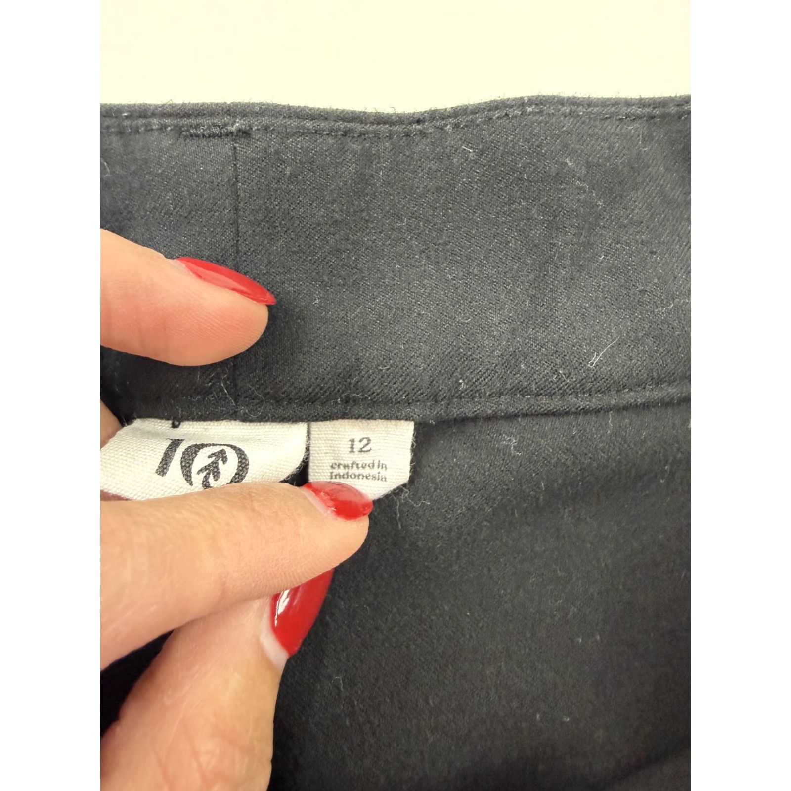 tentree tentree Pants Womens 12 Black Wide Leg Pleated Twill Stretch Dress Work Office Size 34" / US 12 / IT 48 - 6 Thumbnail