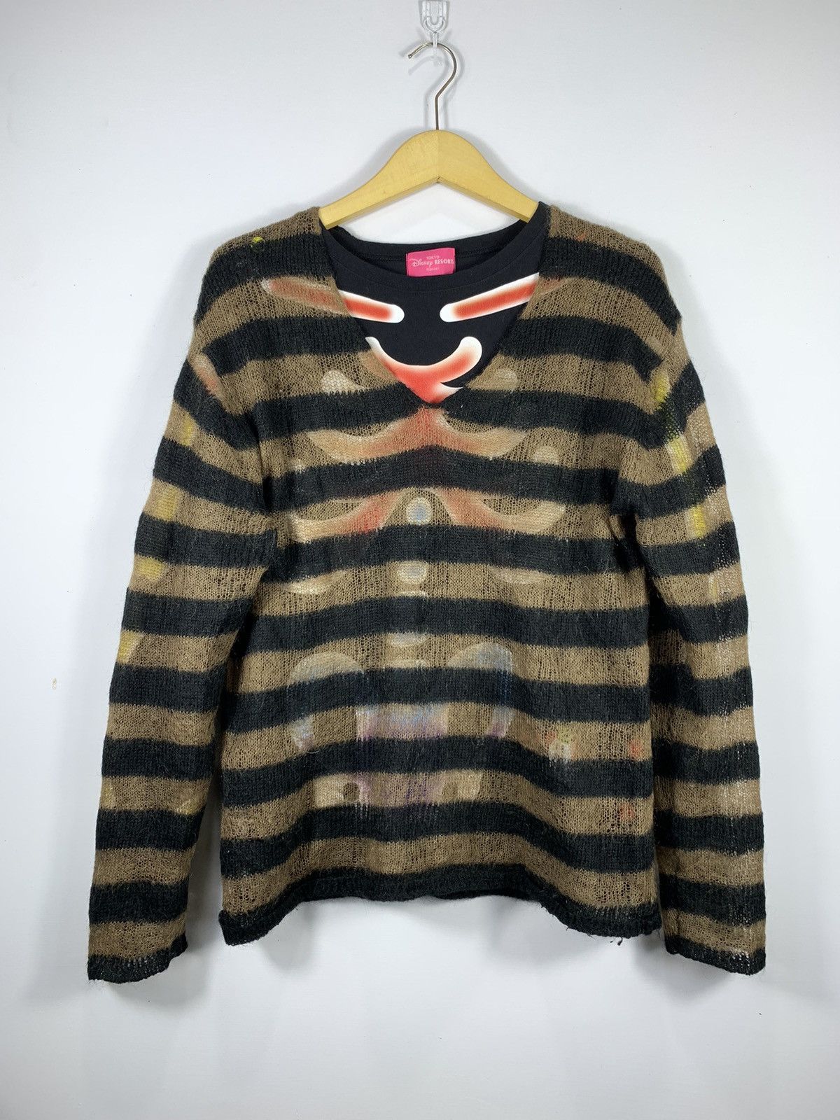 Hysteric Glamour Boycott archive open knitted Striped Grunge kurt cobain STYL Size US M / EU 48-50 / 2 - 1 Thumbnail
