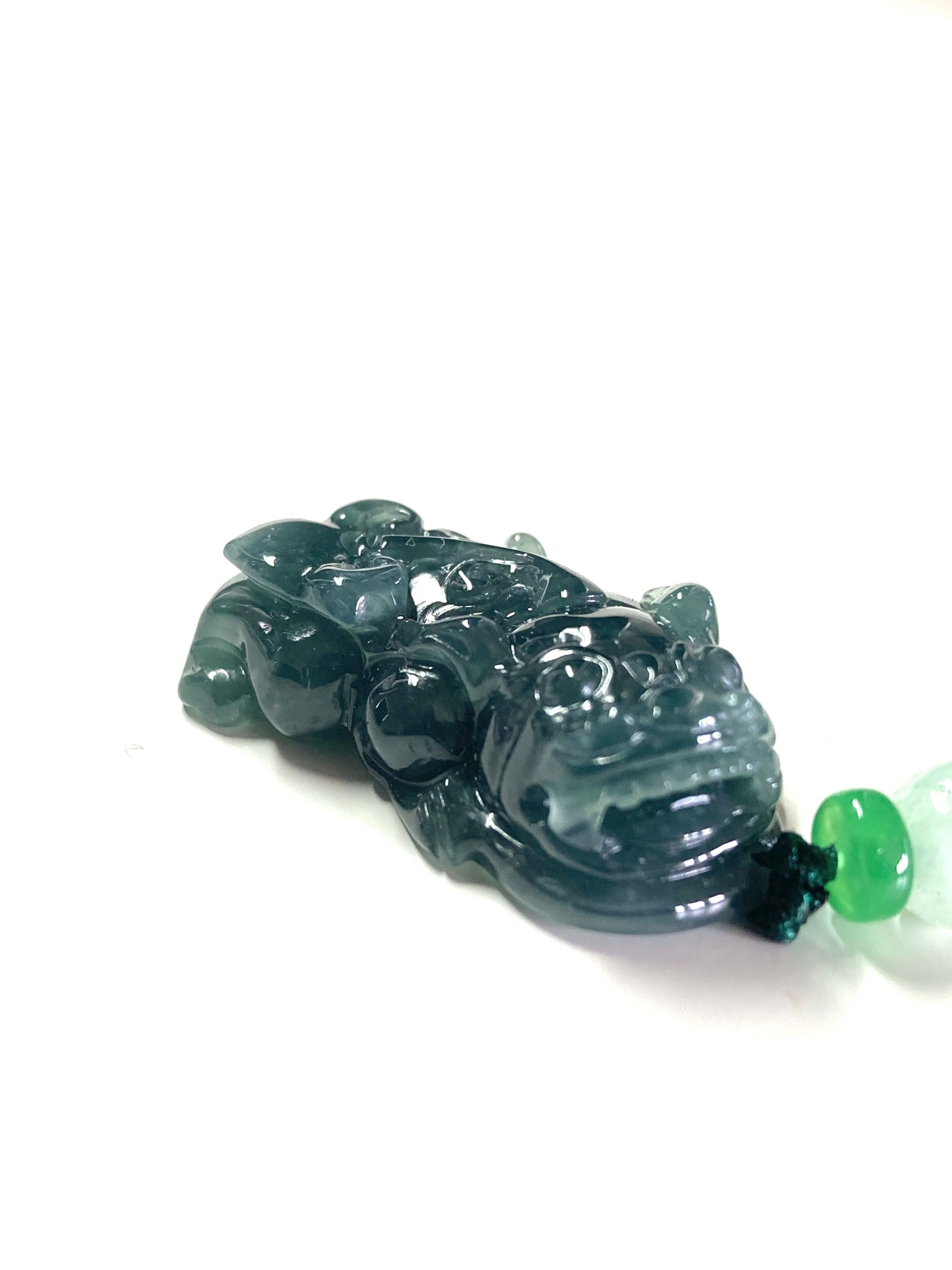 Other 60012 Certified Jadeite jade Green Dragon pendant Size ONE SIZE - 2 Thumbnail