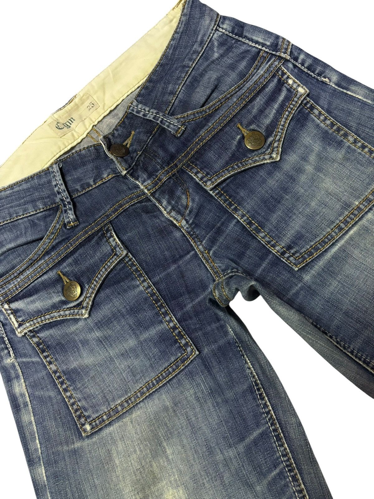 Japanese Brand Vtg CGM Japan Grunge Bootcut Distressed Jeans Size US 28 / EU 44 - 6 Thumbnail
