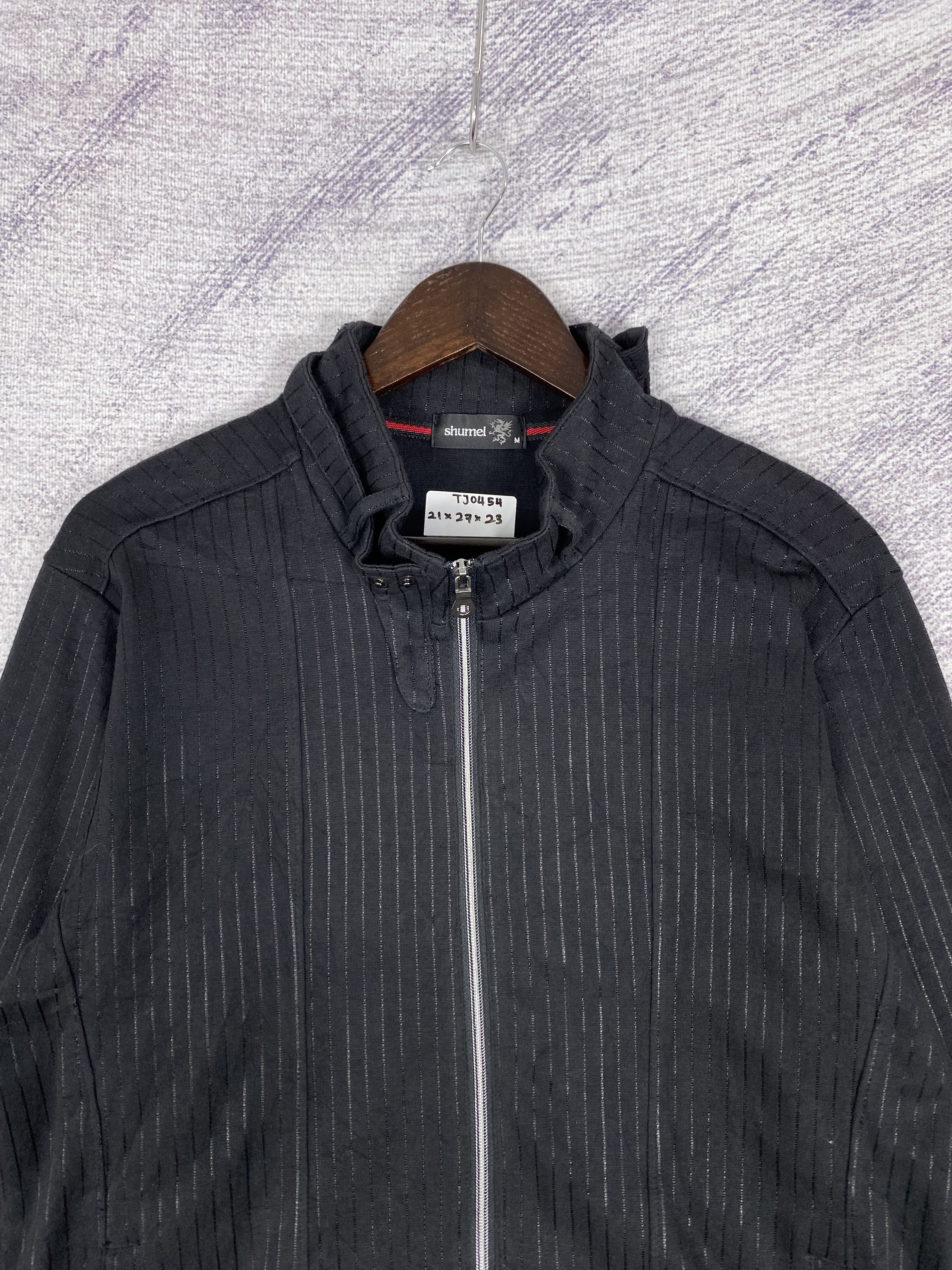 Japanese Brand Vintage Shumel Striped Zip Up Black Light Jacket Size US M / EU 48-50 / 2 - 2 Thumbnail