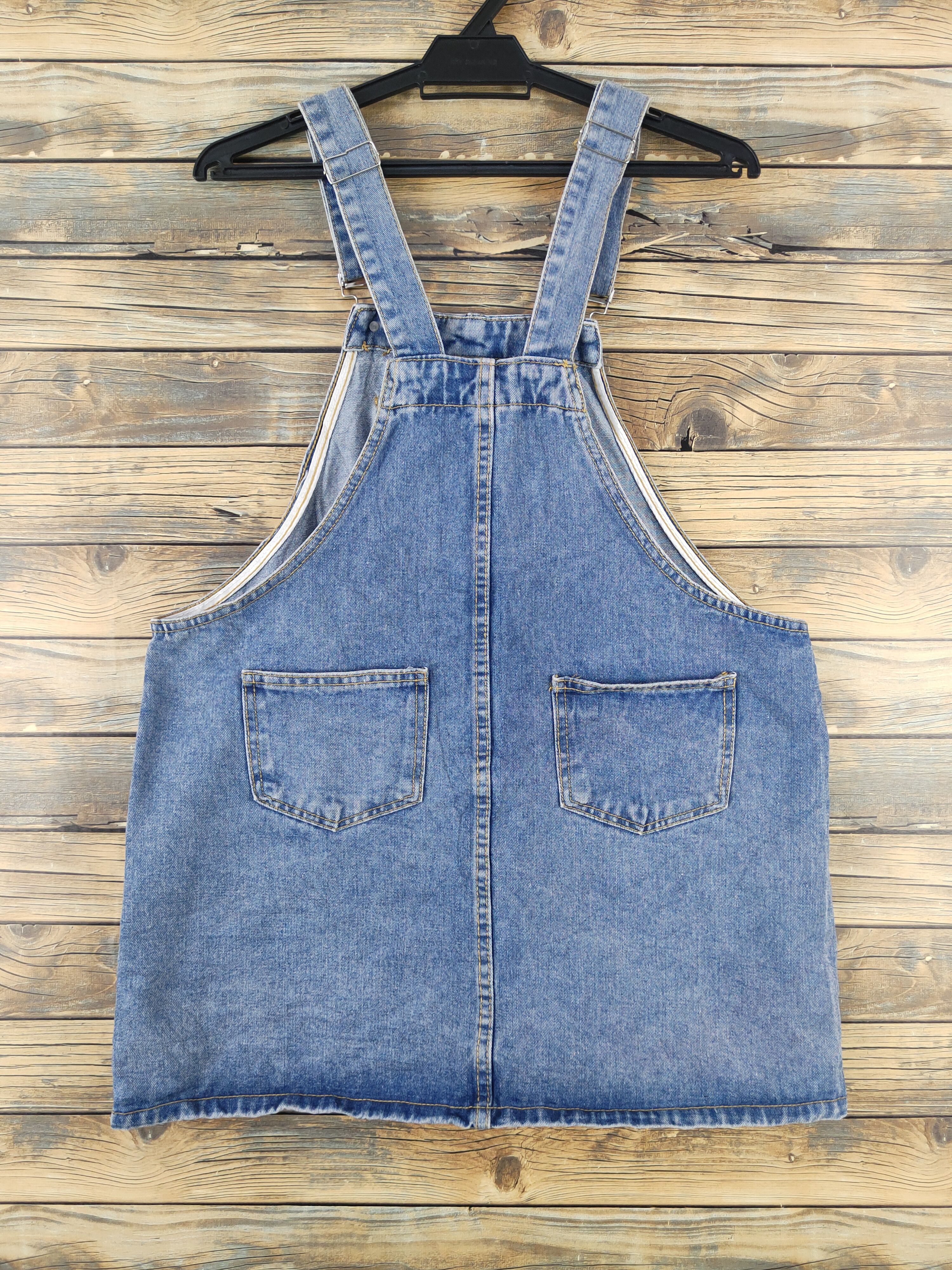 Japanese Brand × Vintage Japanese Brand Blue Denim Skirt Jumpsuits Size 41" - 6 Thumbnail