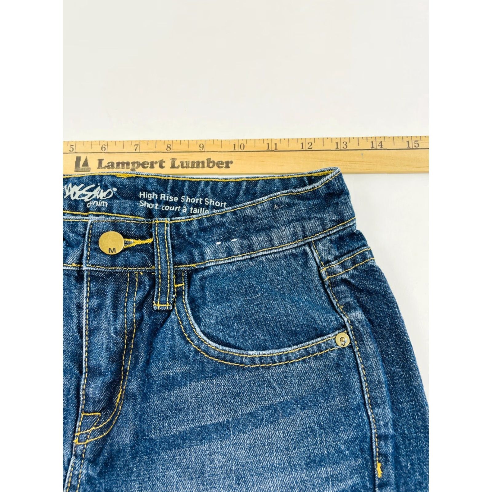 Mossimo Mossimo Shorts Women's 00/24 Blue Denim Distressed High Rise Cut-Off Short Size 26" / US 2 / IT 38 - 5 Thumbnail