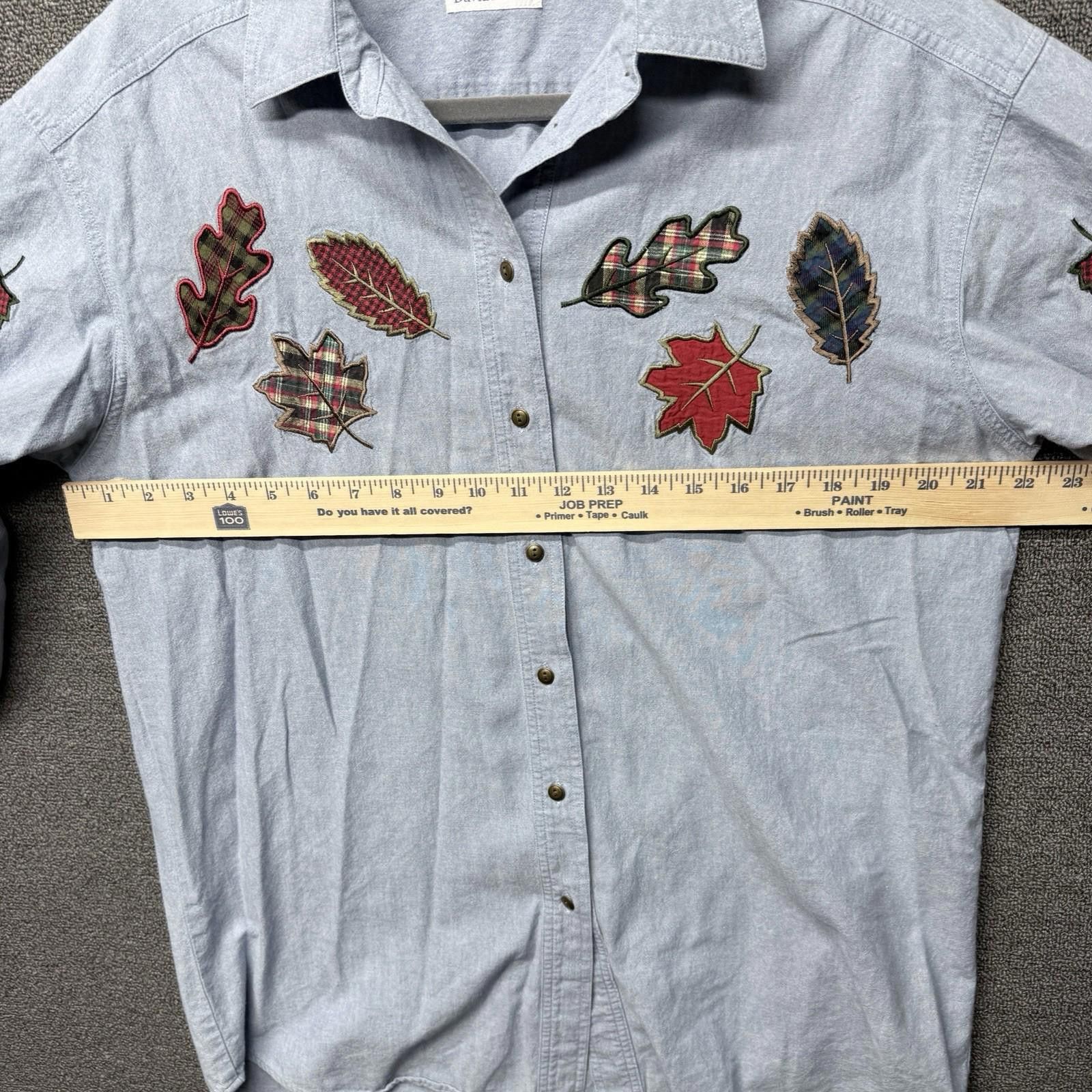 Other David Brooks Denim Shirt AutumnLeaf Embroider Grandma Sz 12 Size XL / US 12-14 / IT 48-50 - 6 Thumbnail