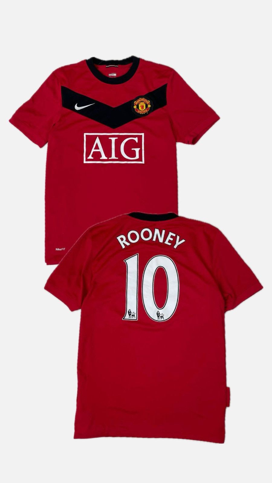 Nike Manchester United 2009 2010 Rooney #10 Home Shirt Jersey Size US M / EU 48-50 / 2 - 1 Thumbnail