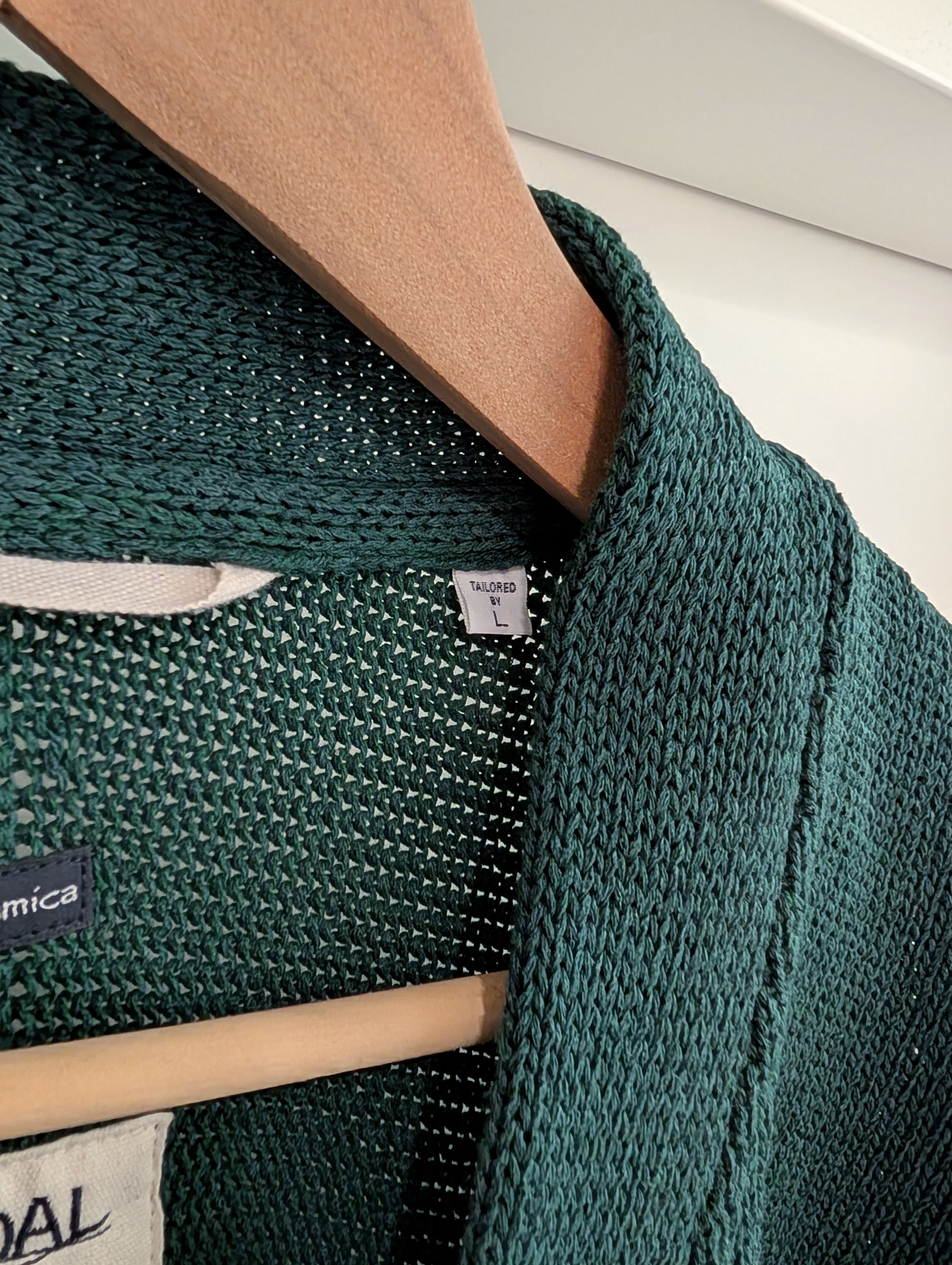 Nanamica Paper yarn knit cardigan, L Size US L / EU 52-54 / 3 - 7 Thumbnail