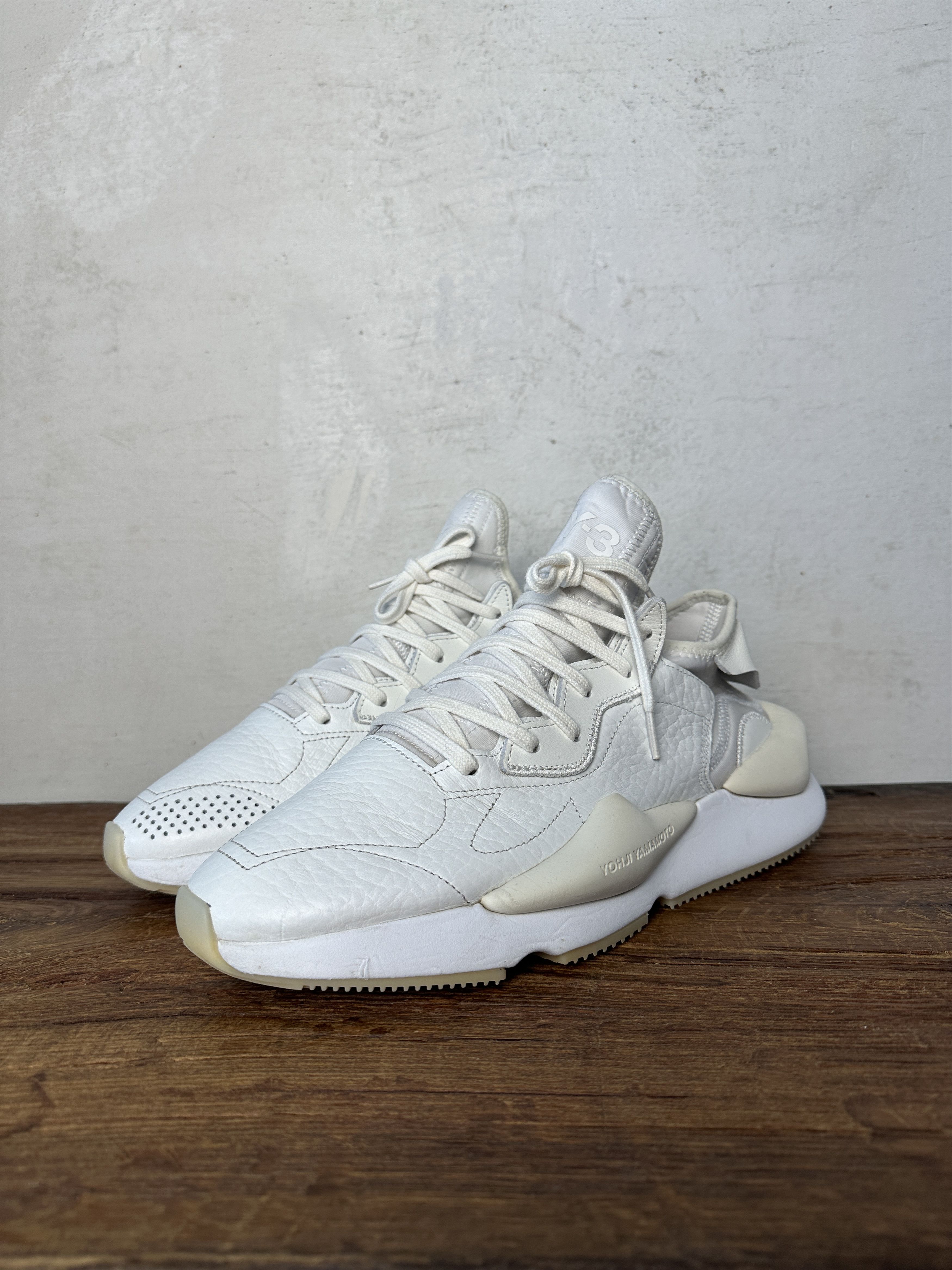 Adidas Y-3 Kaiwa Leather White Size US 10.5 / EU 43-44 - 2 Thumbnail