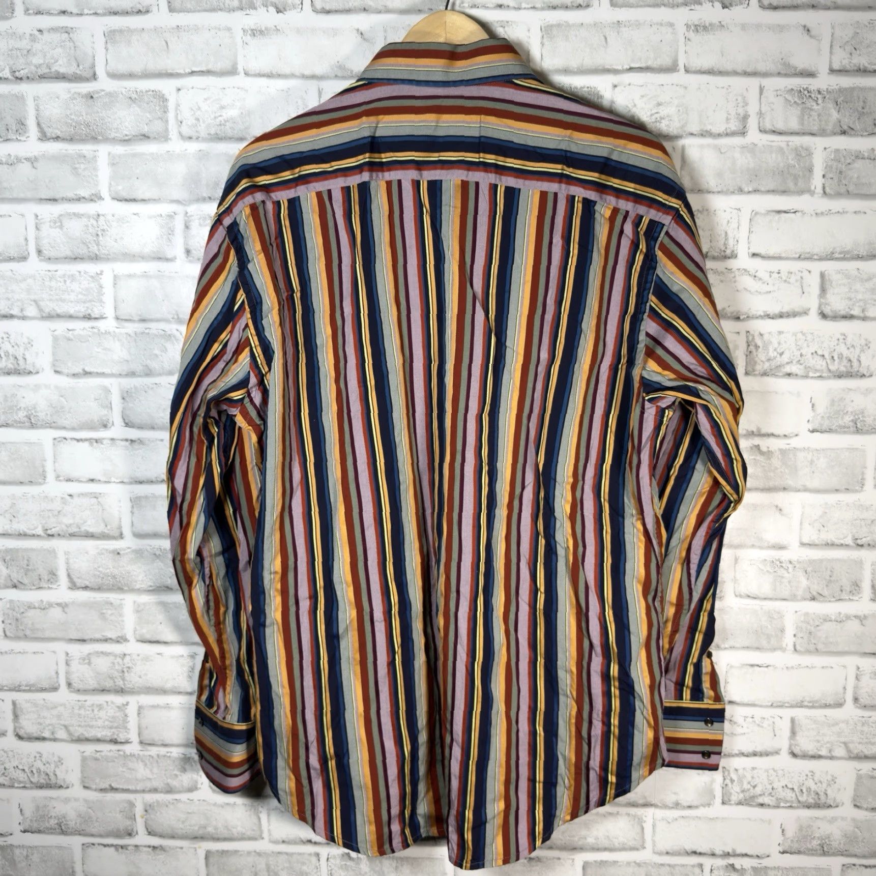 Robert Graham Robert Graham Striped Button-Down Long Sleeve Shirt Mens XL Multicolor 100% Cotton Size US XL / EU 56 / 4 - 5 Thumbnail