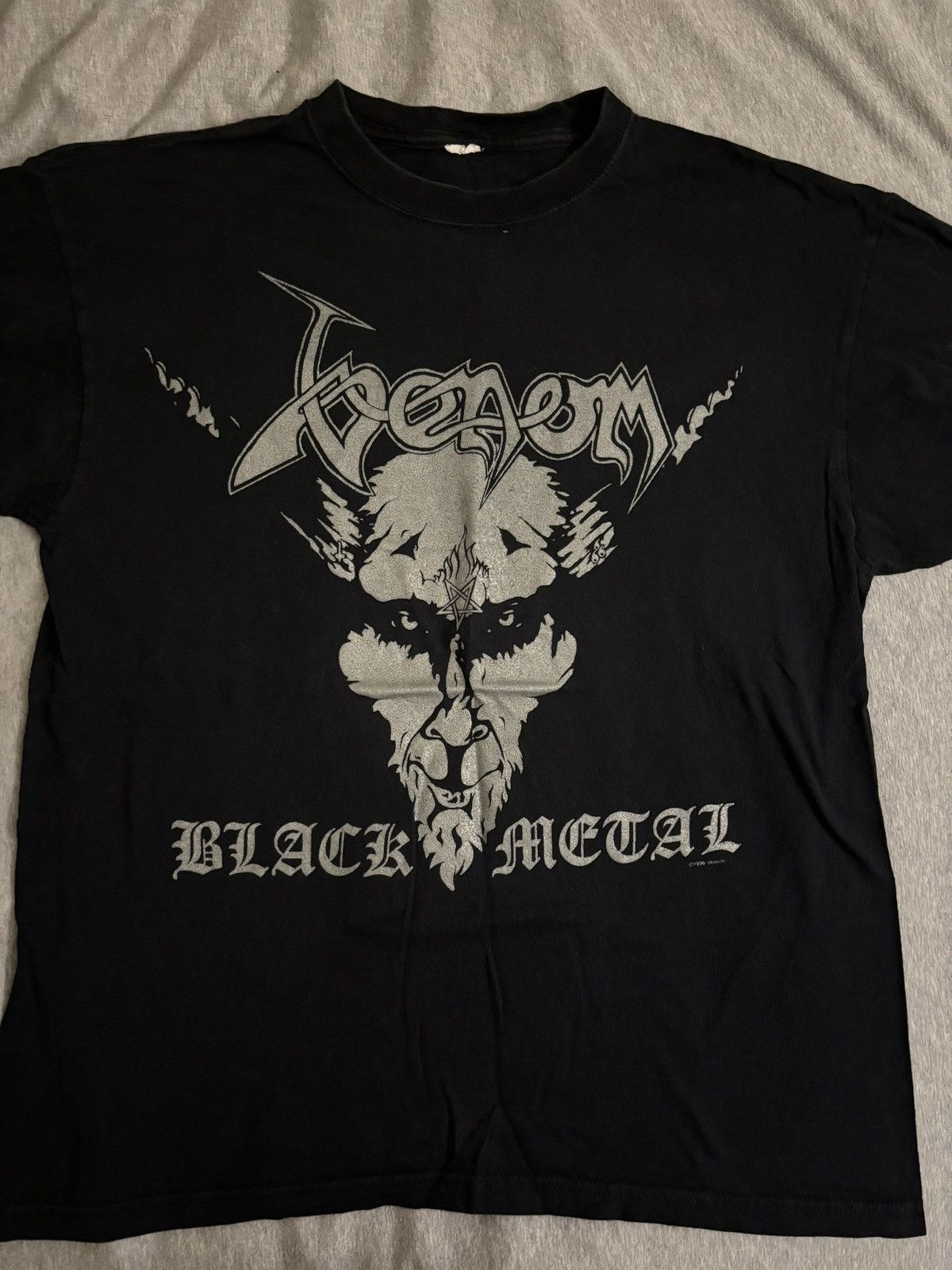 image of Band Tees x Vintage 90's Venom Black Metal T Shirt, Men's (Size Large)