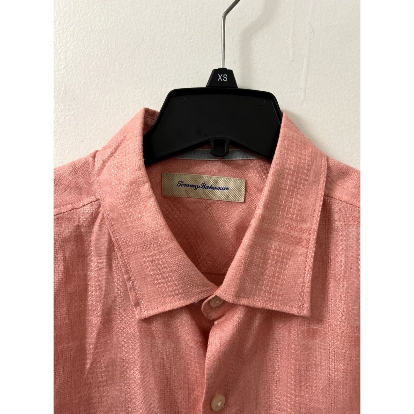 Tommy Bahama Tommy Bahama Shirt Mens XL Pink 100% Linen Plaid Button-Down Pocket Short Sleeve Size US XL / EU 56 / 4 - 4 Thumbnail