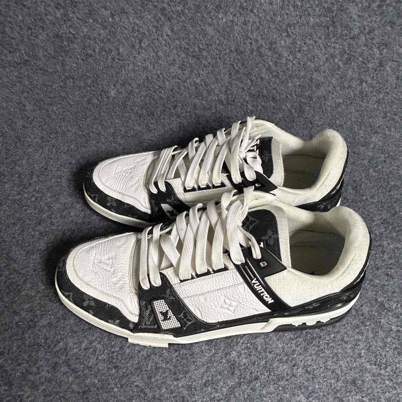 Louis Vuitton Louis Vuitton Trainer Panda Low-Top Sneakers -2508 Size US 12 / EU 45 - 1 Thumbnail