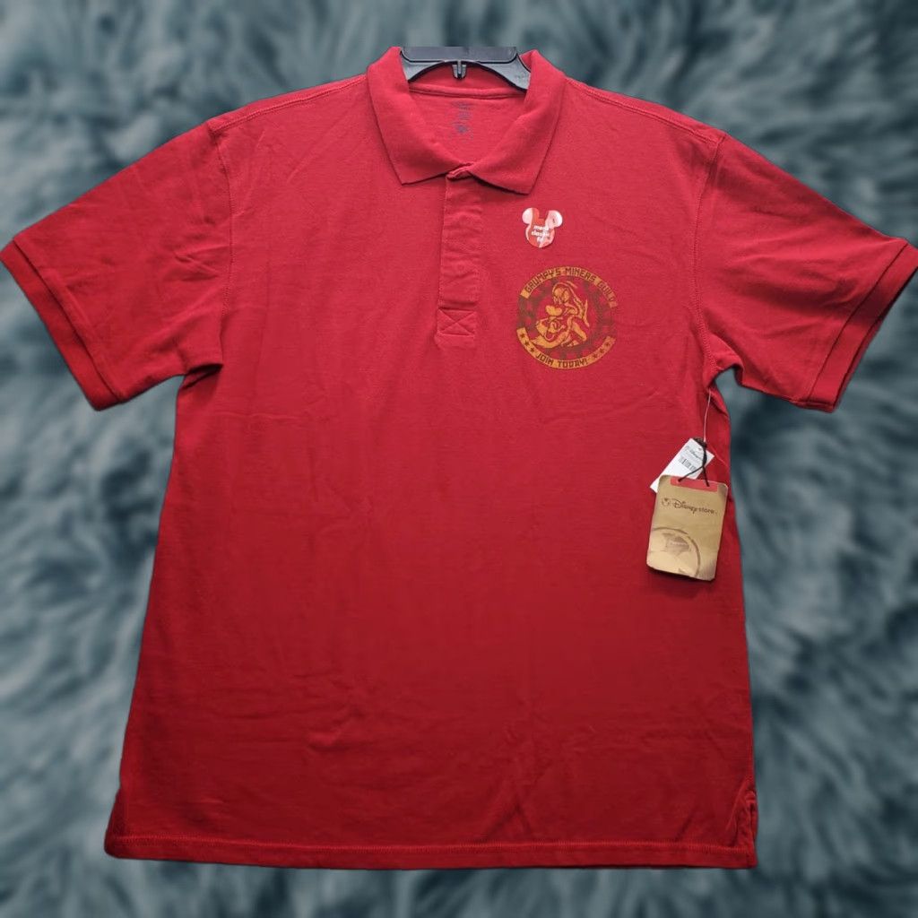 Disney Disney Polo Shirt Mens L Red Grumpy's Miners Guild Classic Fit Short Sleeve Size US L / EU 52-54 / 3 - 1 Thumbnail