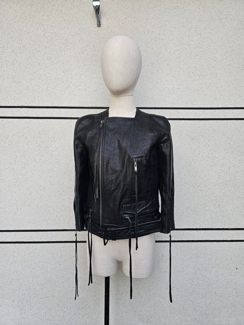 Haider Ackermann Haider Ackermann Women's leather coat jacket Size S / US 4 / IT 40 - 2 Thumbnail