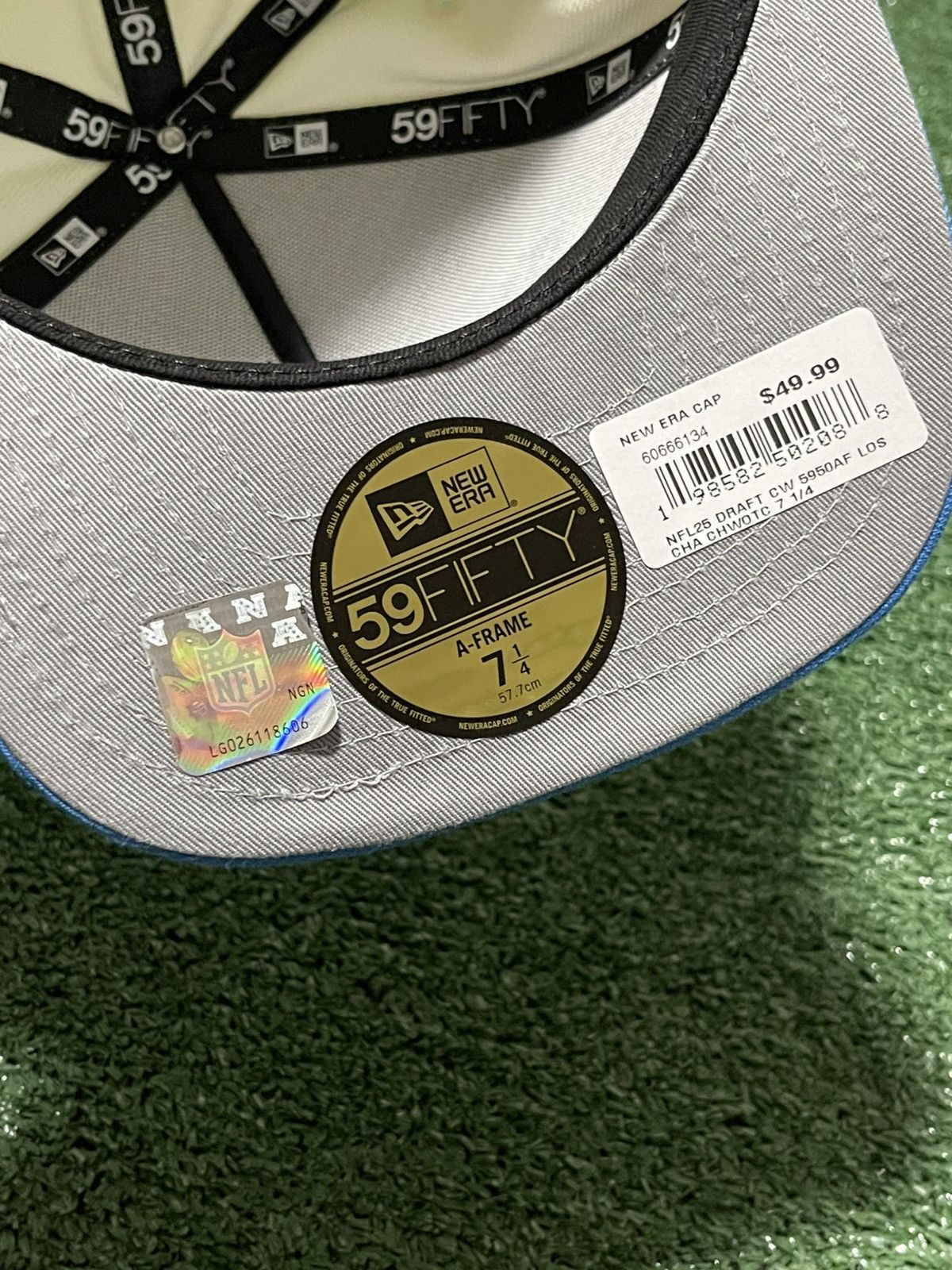 New Era Los Angeles Chargers New Era 2025 NFL Draft 59FIFTY Cream Size ONE SIZE - 7 Thumbnail