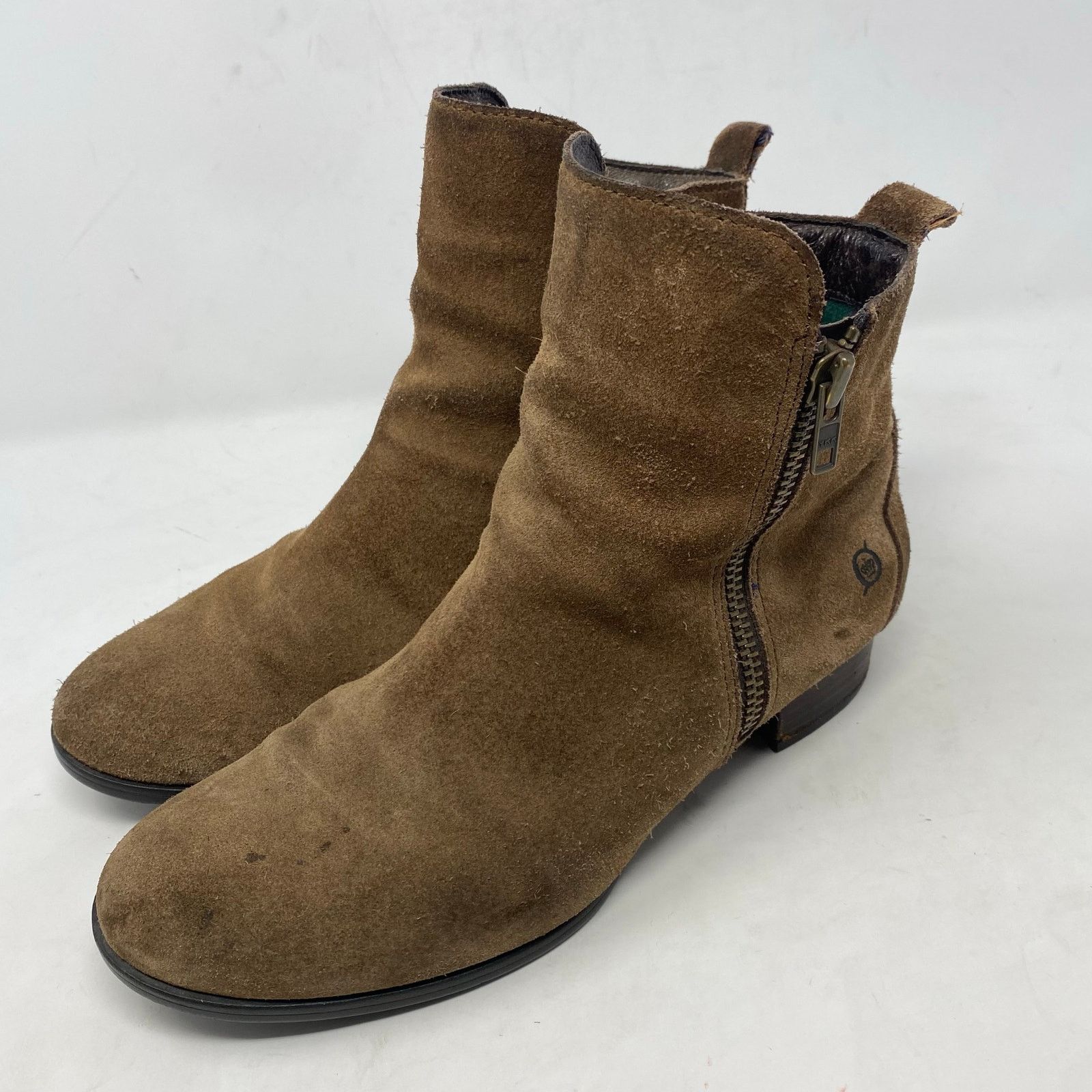 Born Born Landa Ankle Boots Brown Suede Western Bootie Size 9 Size US 9 / IT 39 - 1 Thumbnail