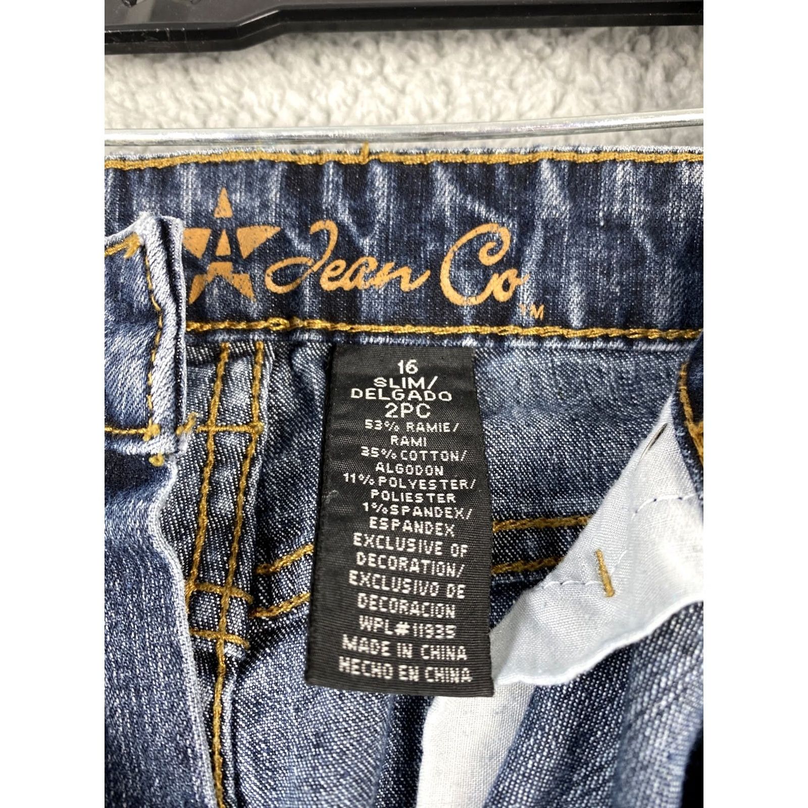 Vintage Arizona Jeans Blue Women’s Jeans Size 16 Slim Delgado Wide Leg Denim Regular Rise 27.5in Size 38" / US 16 / IT 52 - 4 Thumbnail
