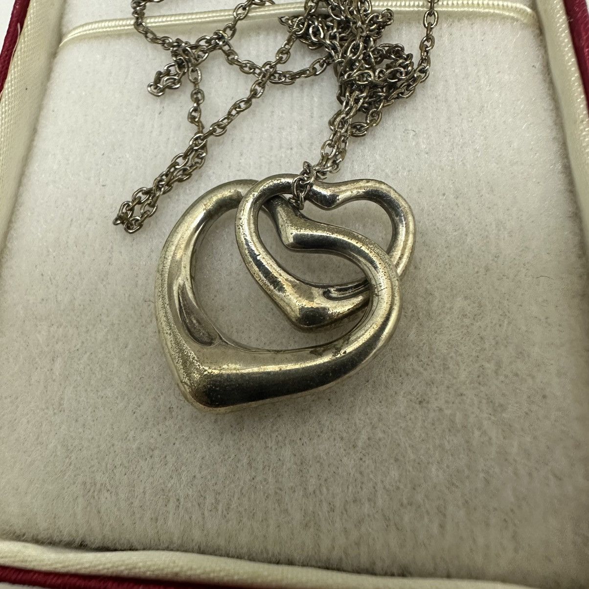 Tiffany & Co. Tiffany & Co. Elsa Peretti Double Open Heart Necklace Size ONE SIZE - 4 Thumbnail
